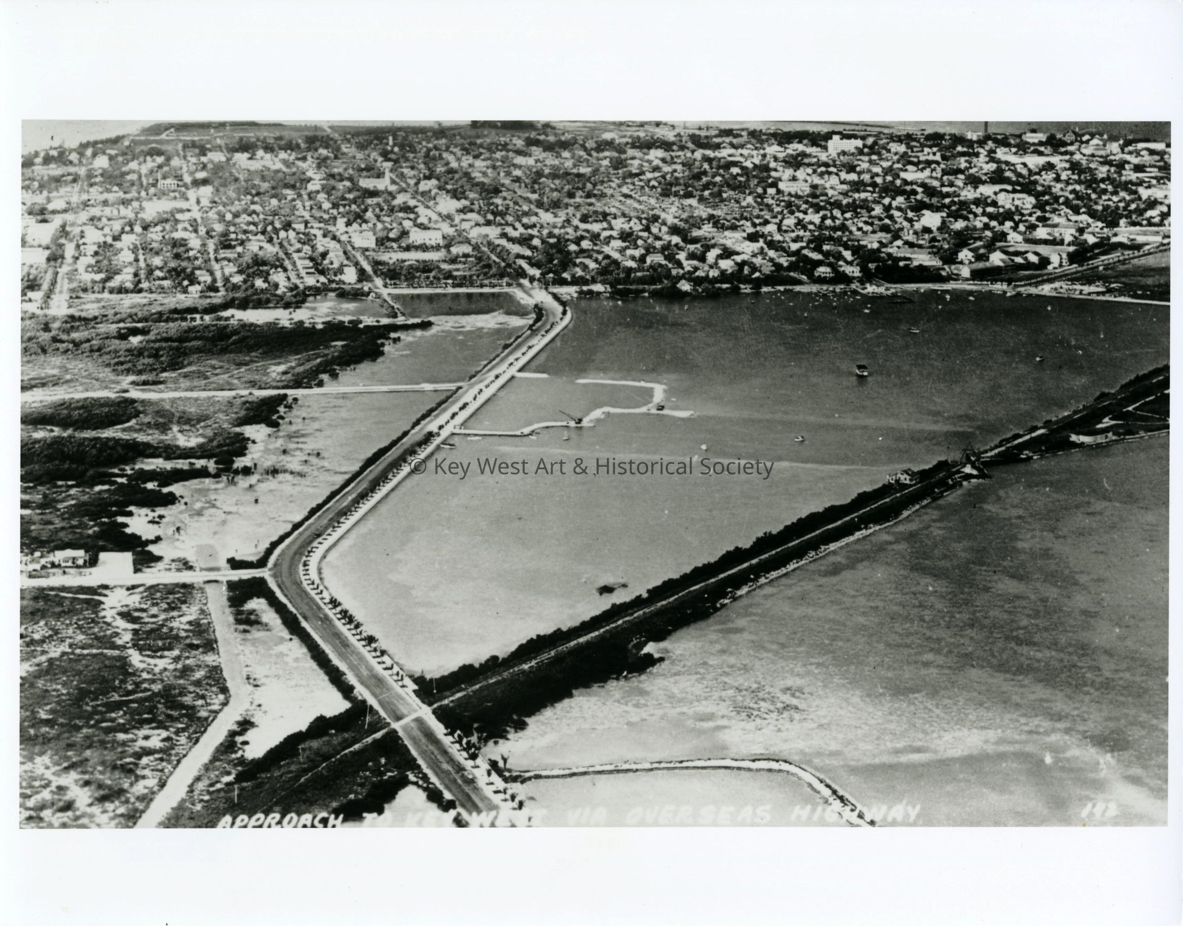 Aerial View of Garrison Bight; © Key West Art & Historical Society