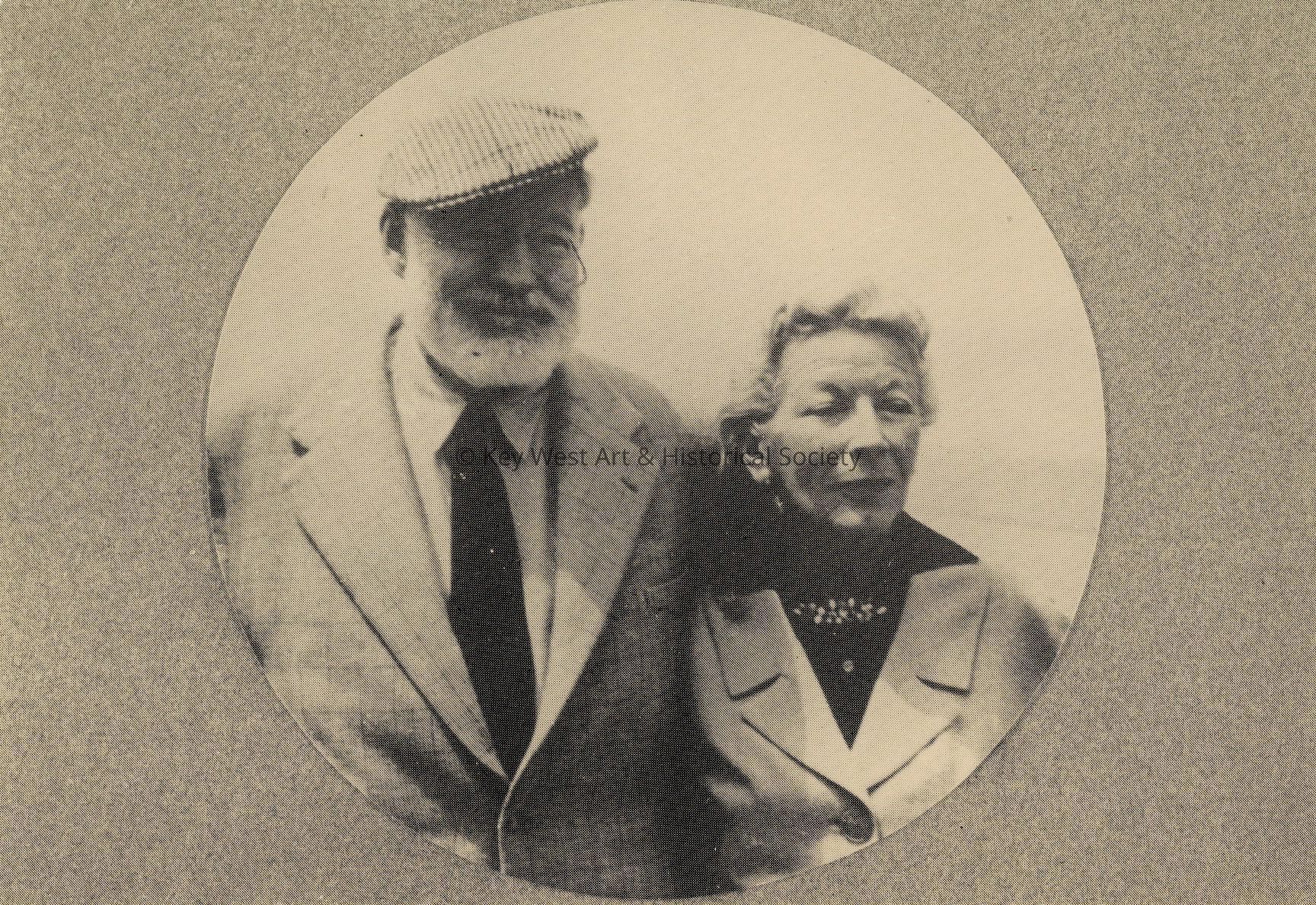 Hemingway and his Fourth Wife, Mary Welsh, in the 50s; © Key West Art & Historical Society