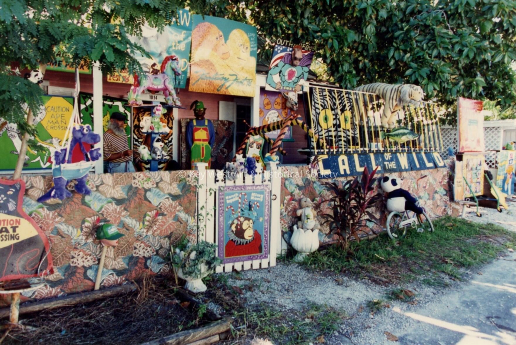 A house decorated for Fantasy Fest.
