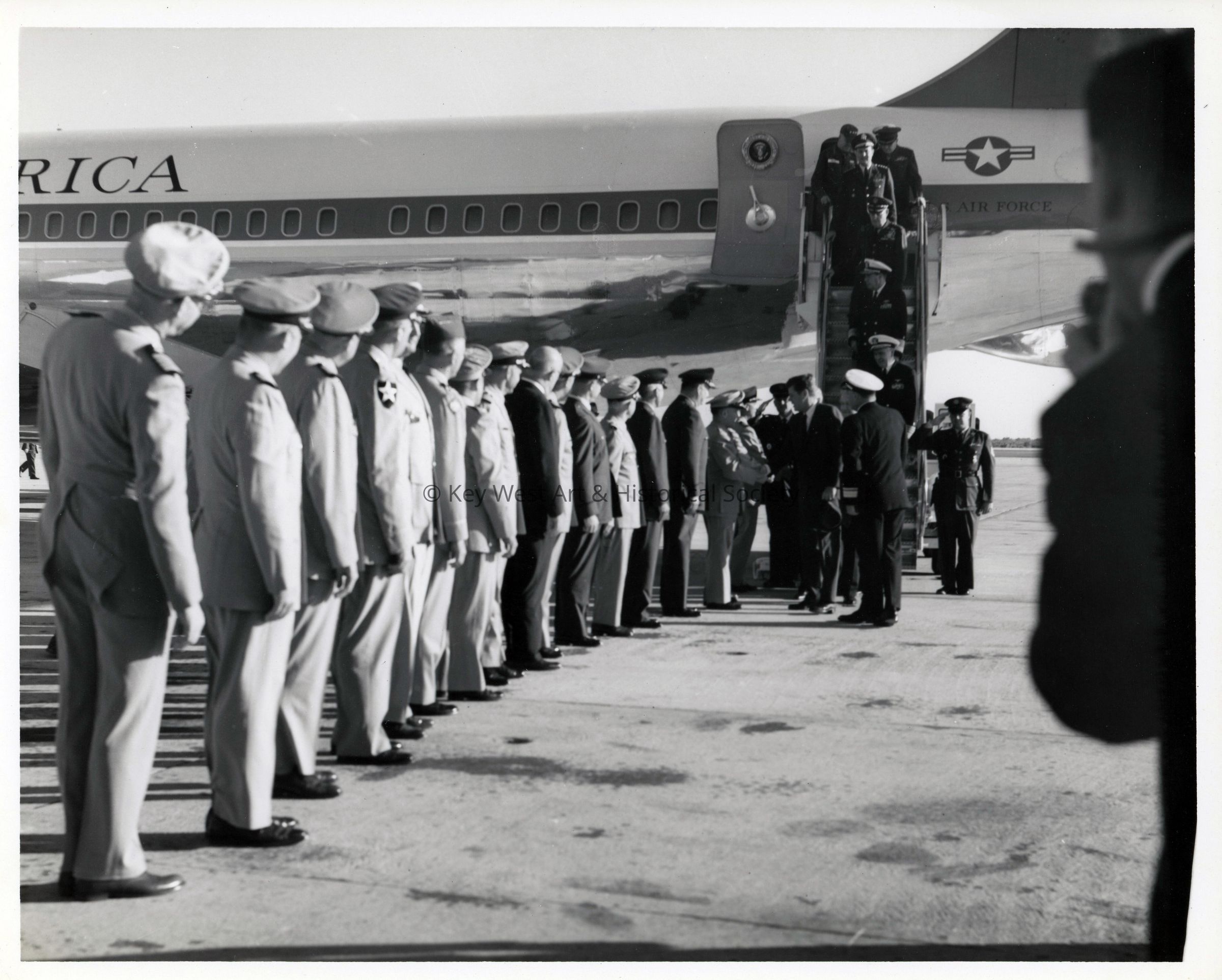 Arrival of President John F. Kennedy at Naval Air Station Key West; © Key West Art & Historical Society