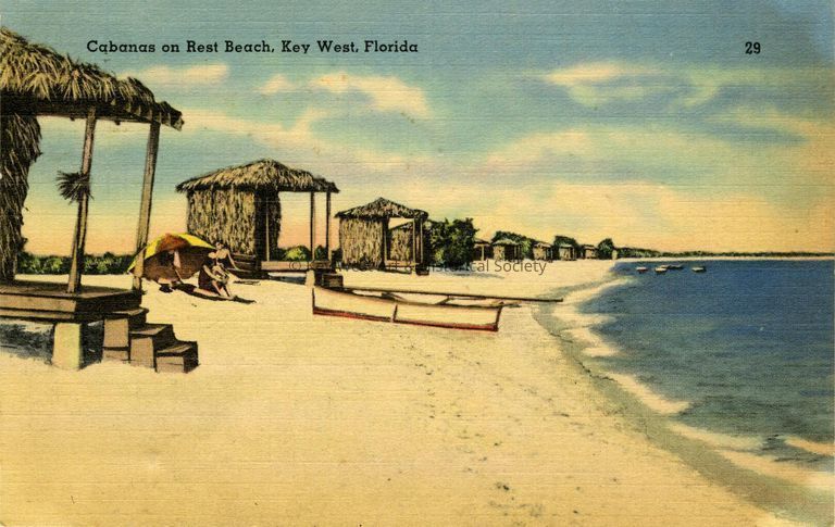 Cabanas on Rest Beach; © Key West Art & Historical Society