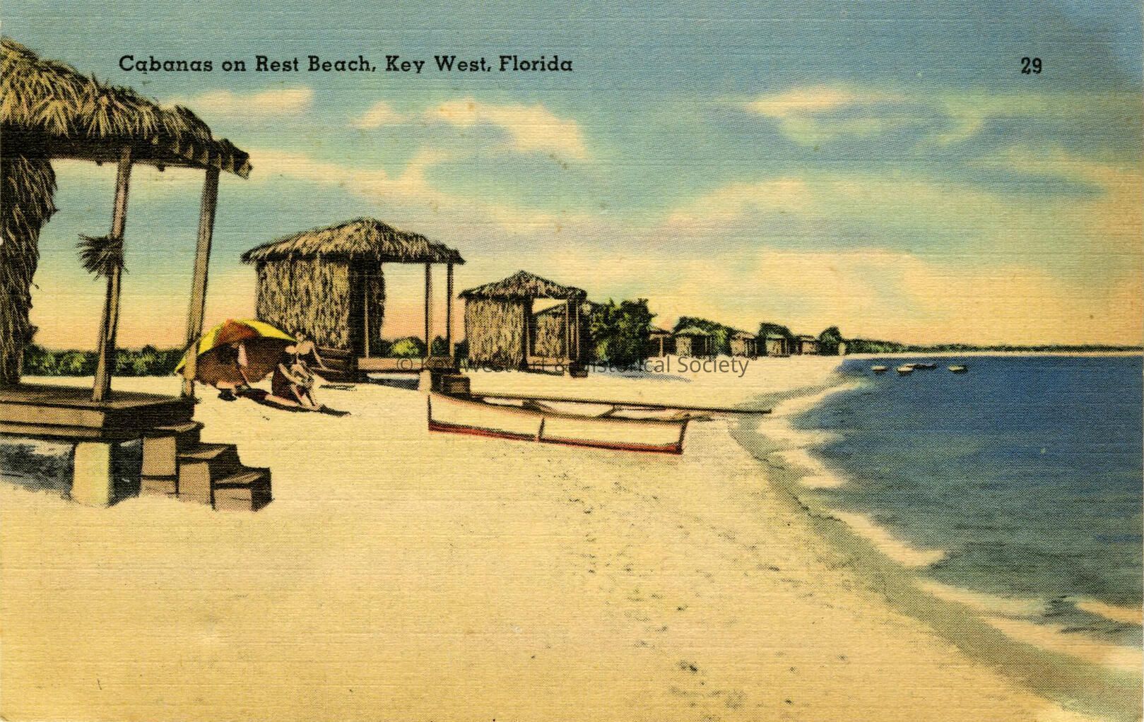 Cabanas on Rest Beach; © Key West Art & Historical Society