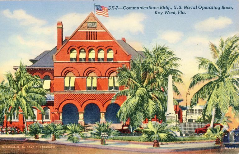 Communications Bldg., U.S. Naval Operating Base, Key West, Fla.; © Key West Art & Historical Society