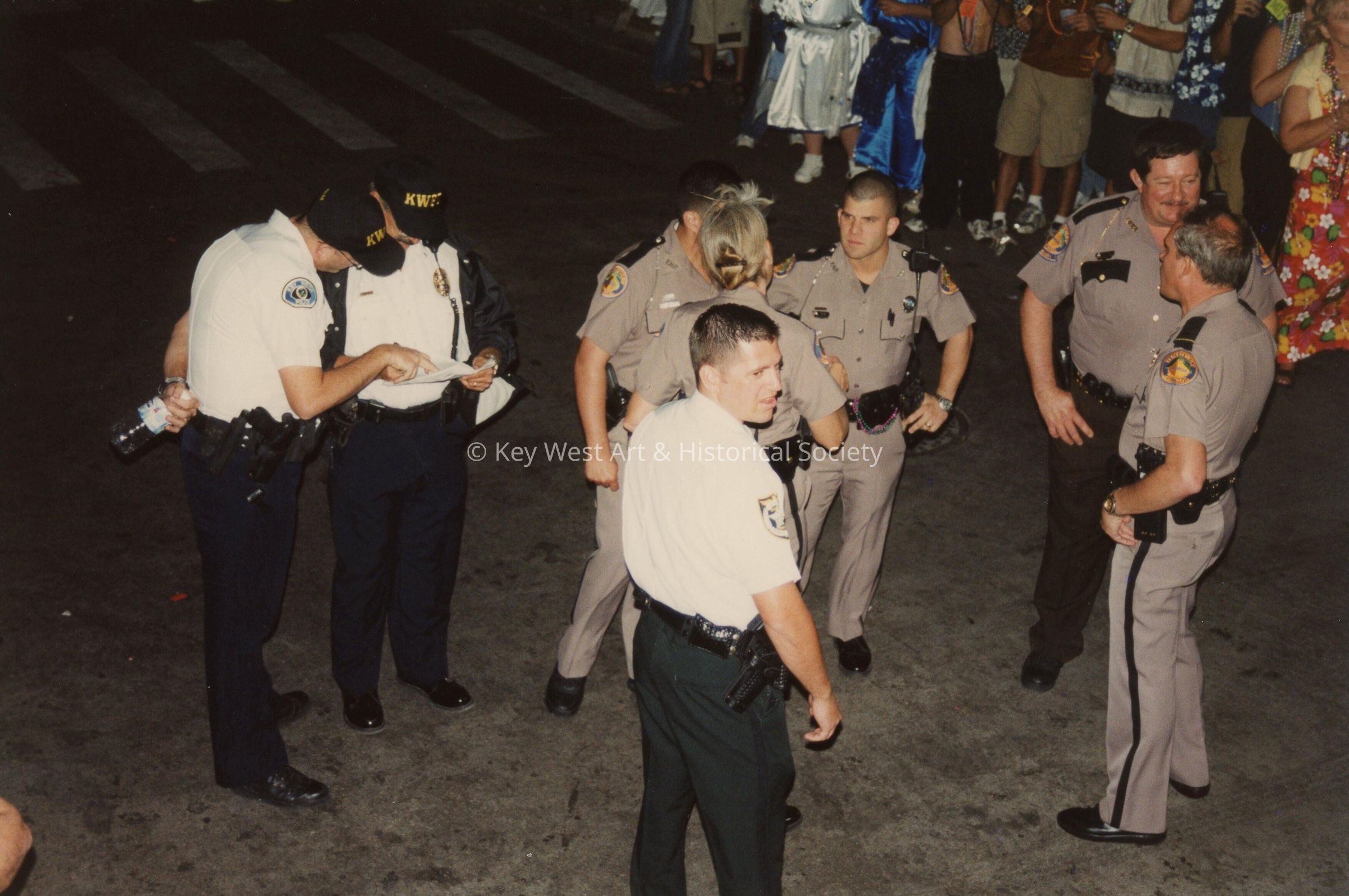 A group of unknown cops.