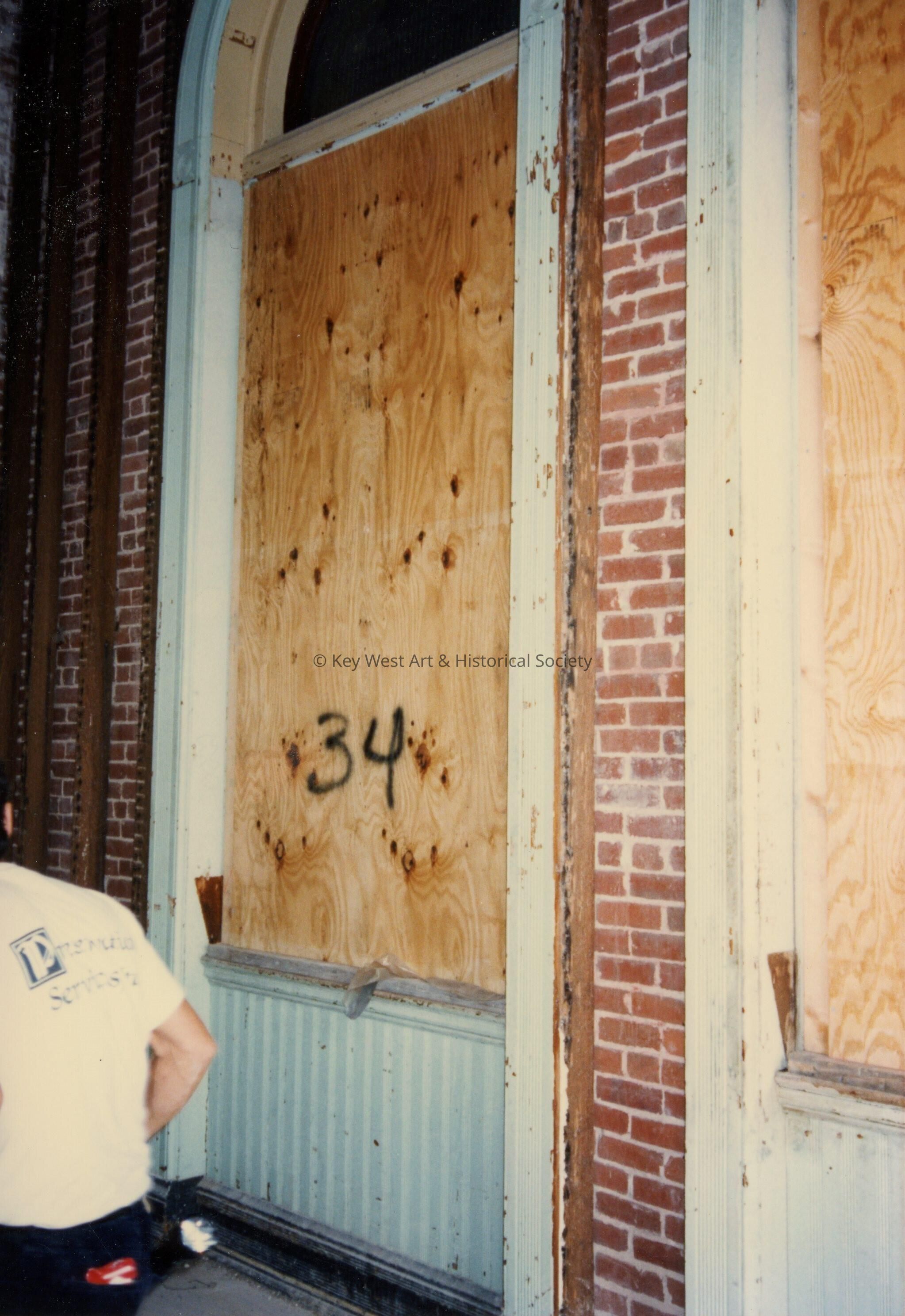 A window labeled number 34.