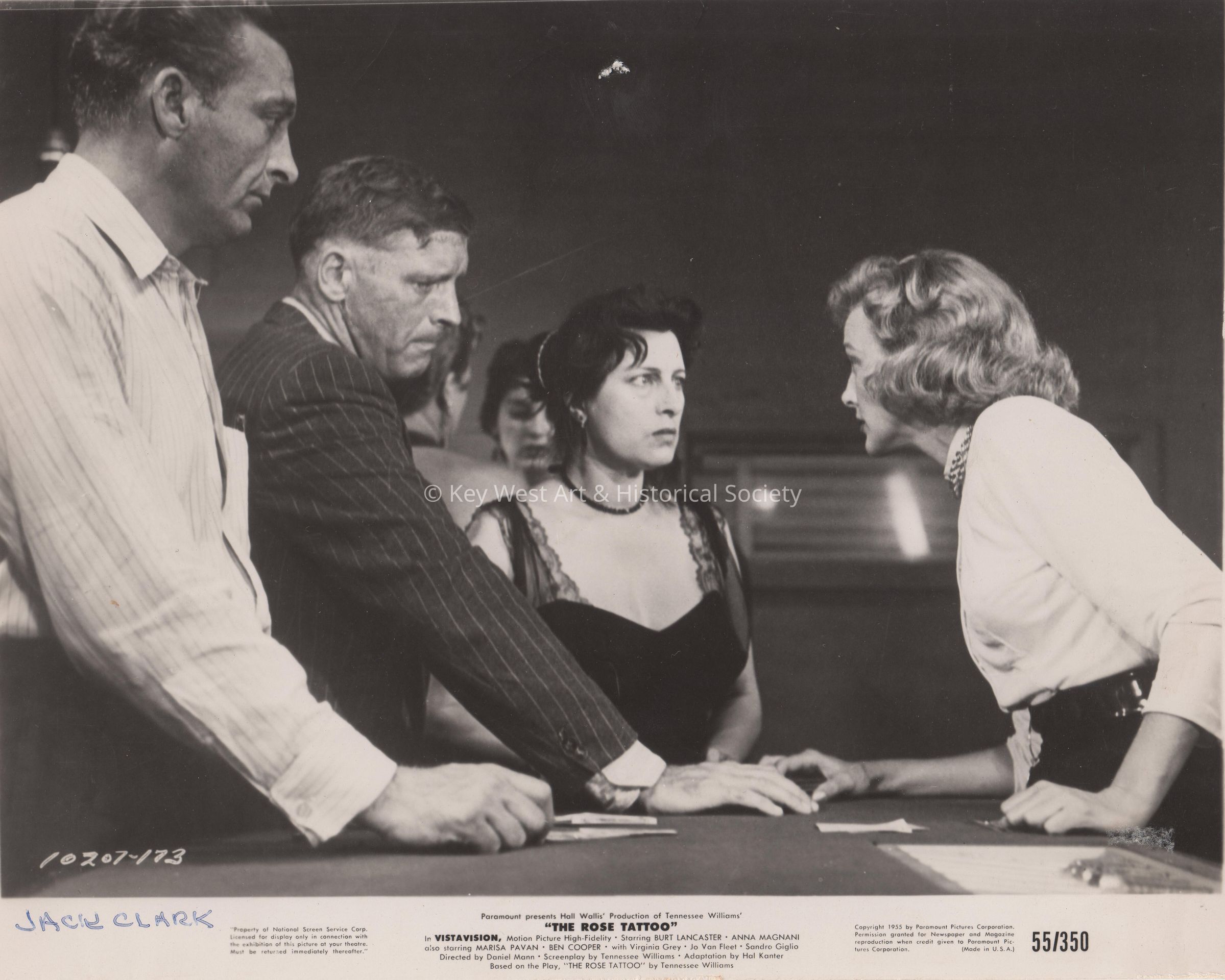 Movie Still from 'The Rose Tattoo'; © Key West Art & Historical Society