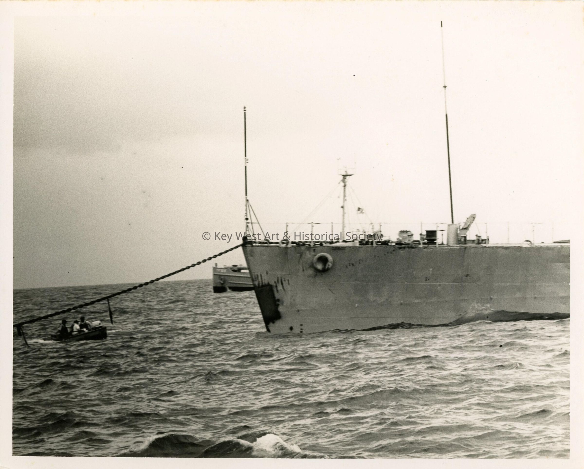 A ship anchored