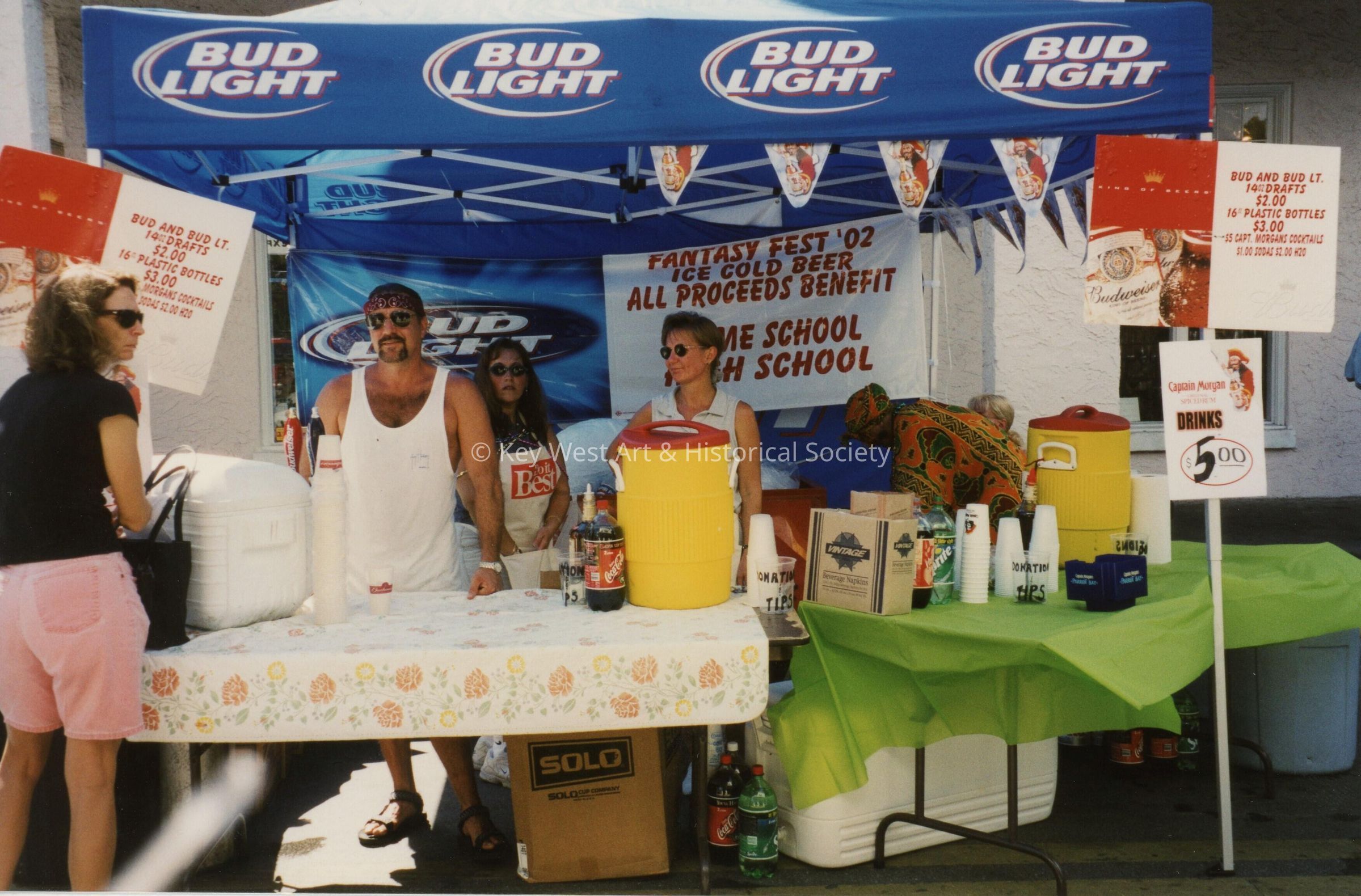 A vendor at the FF street fair.