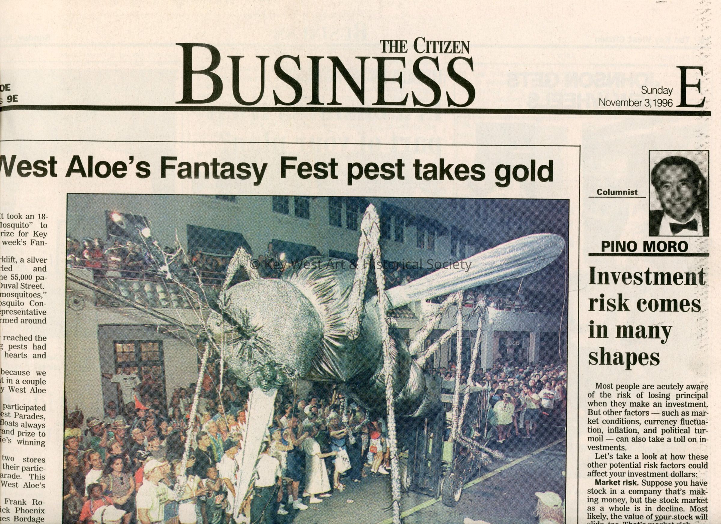 An article in the South Beach Antenna newspaper advertising Fantasy Fest. picture number 1