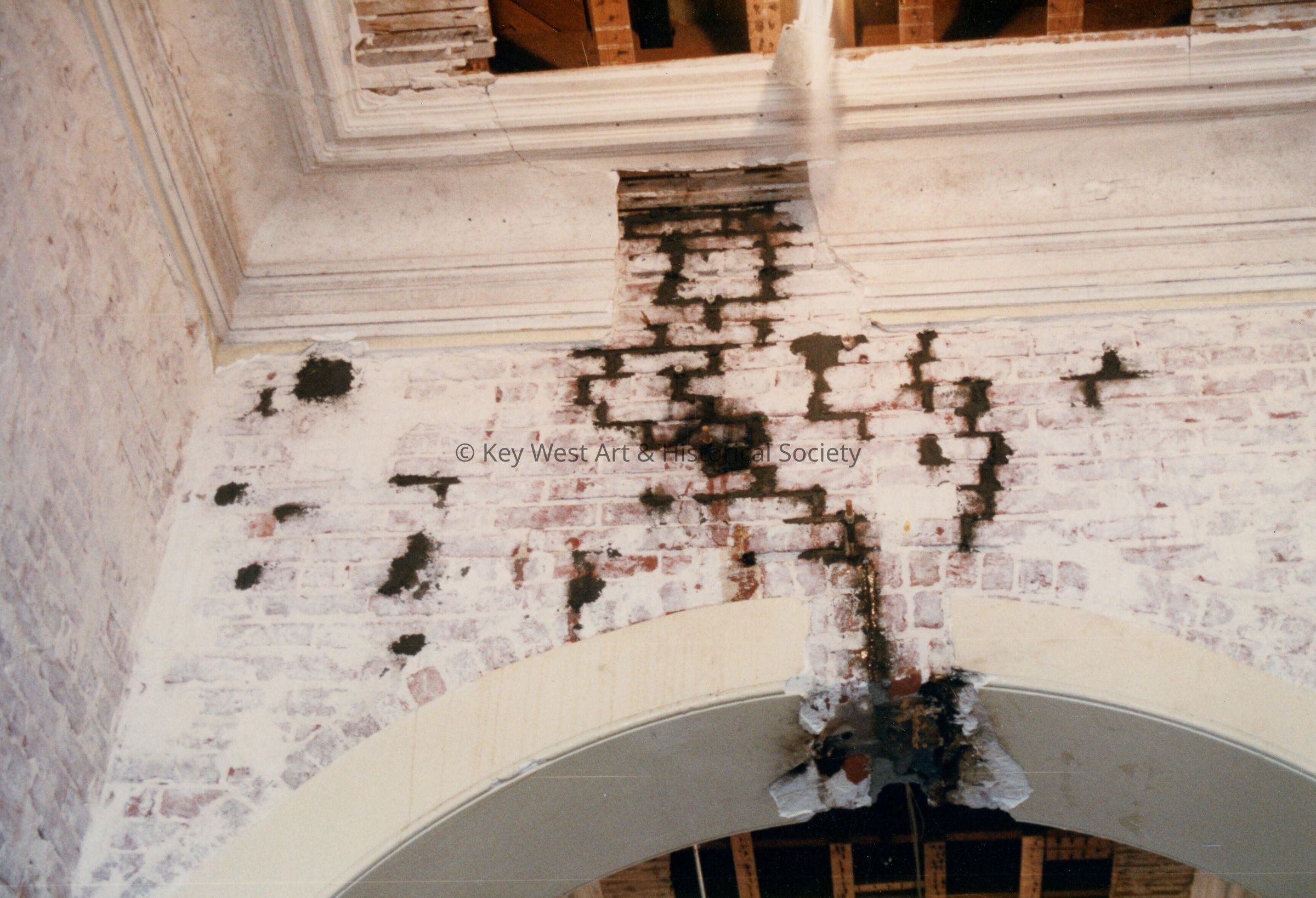 An interior wall.
