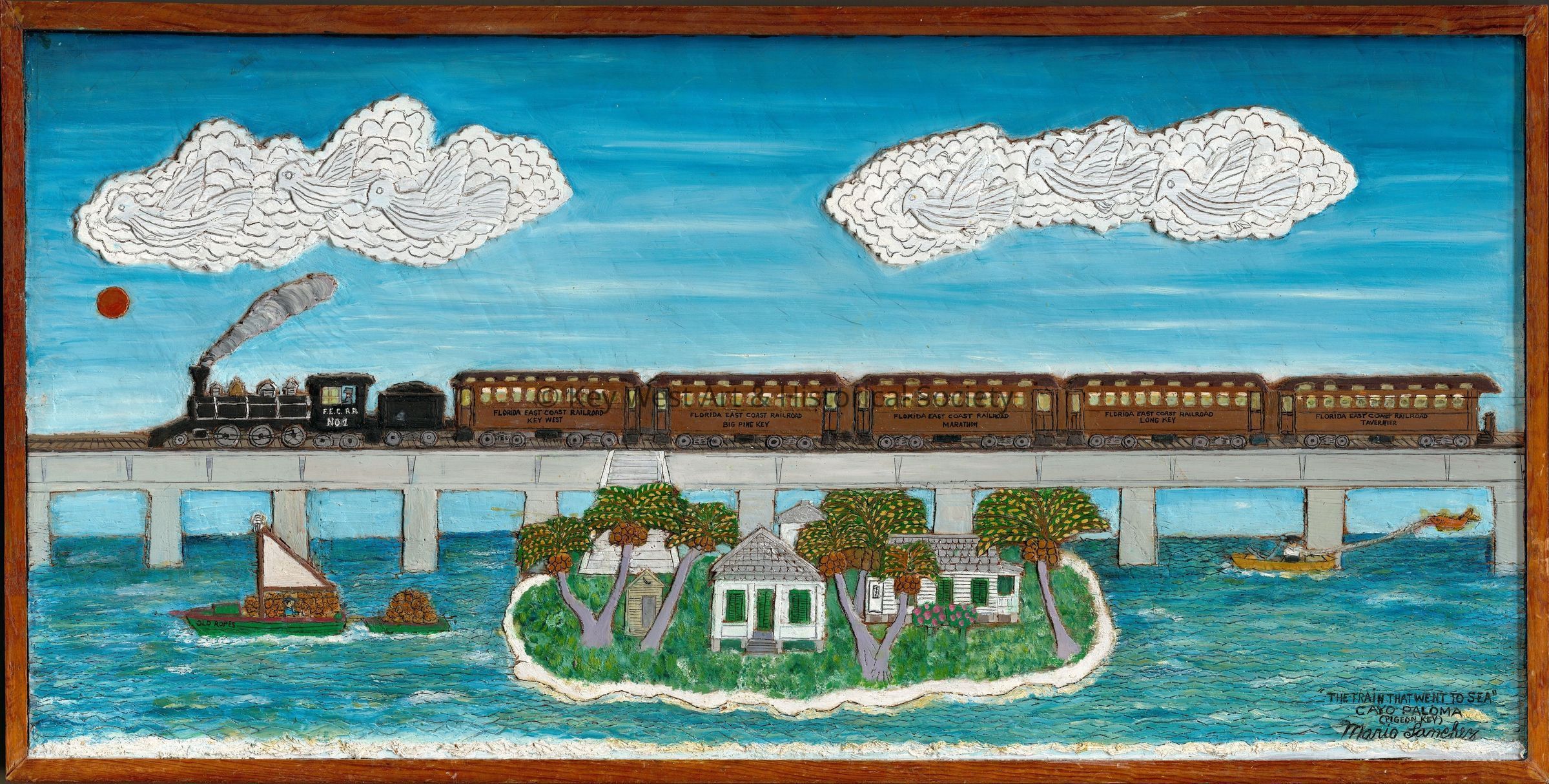 'The Train That Went To Sea' Cayo Paloma (Pigeon Key); © Key West Art & Historical Society