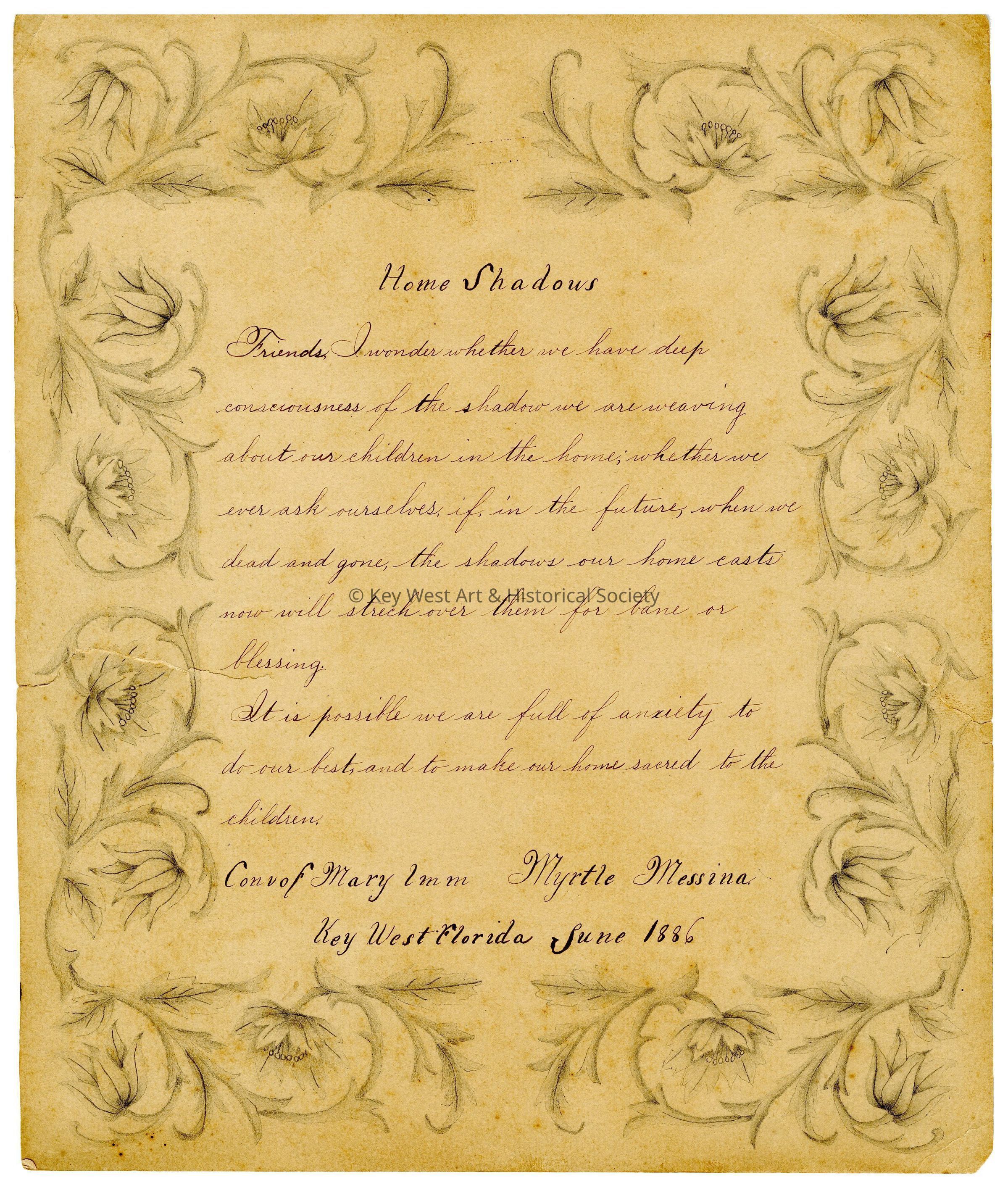 Home Shadows; © Key West Art & Historical Society