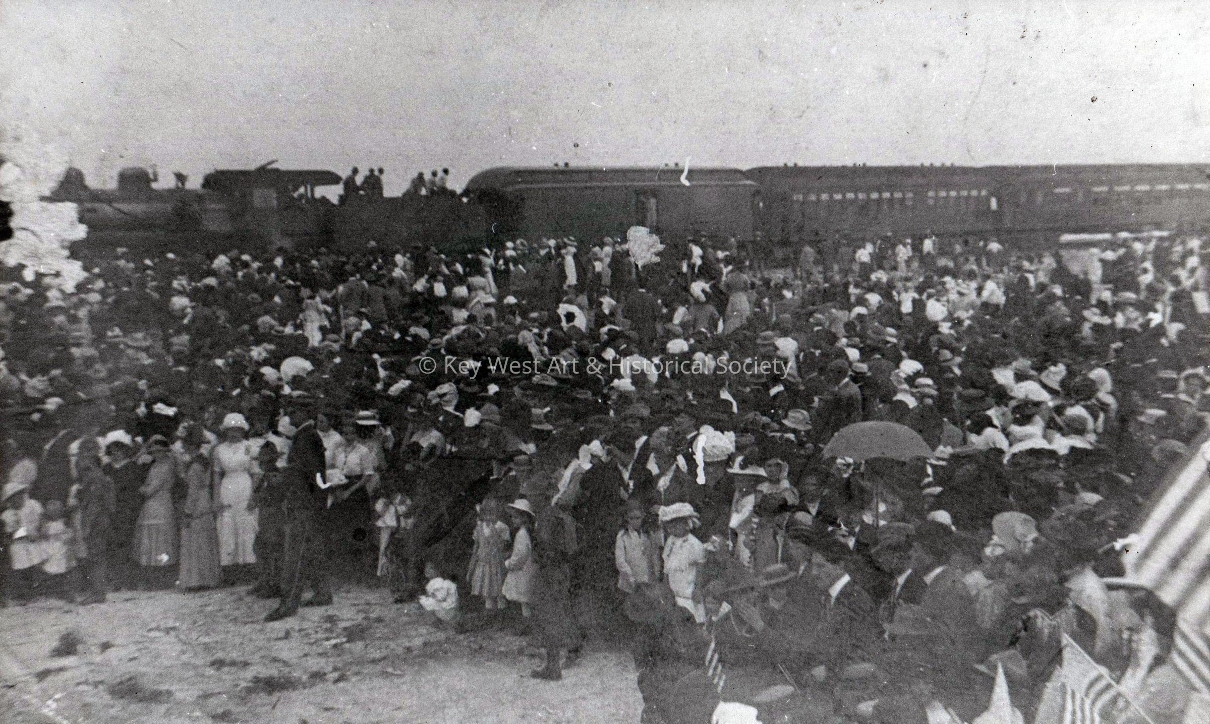 Arrival of the First Florida East Coast Railway Train to Key West; © Key West Art & Historical Society