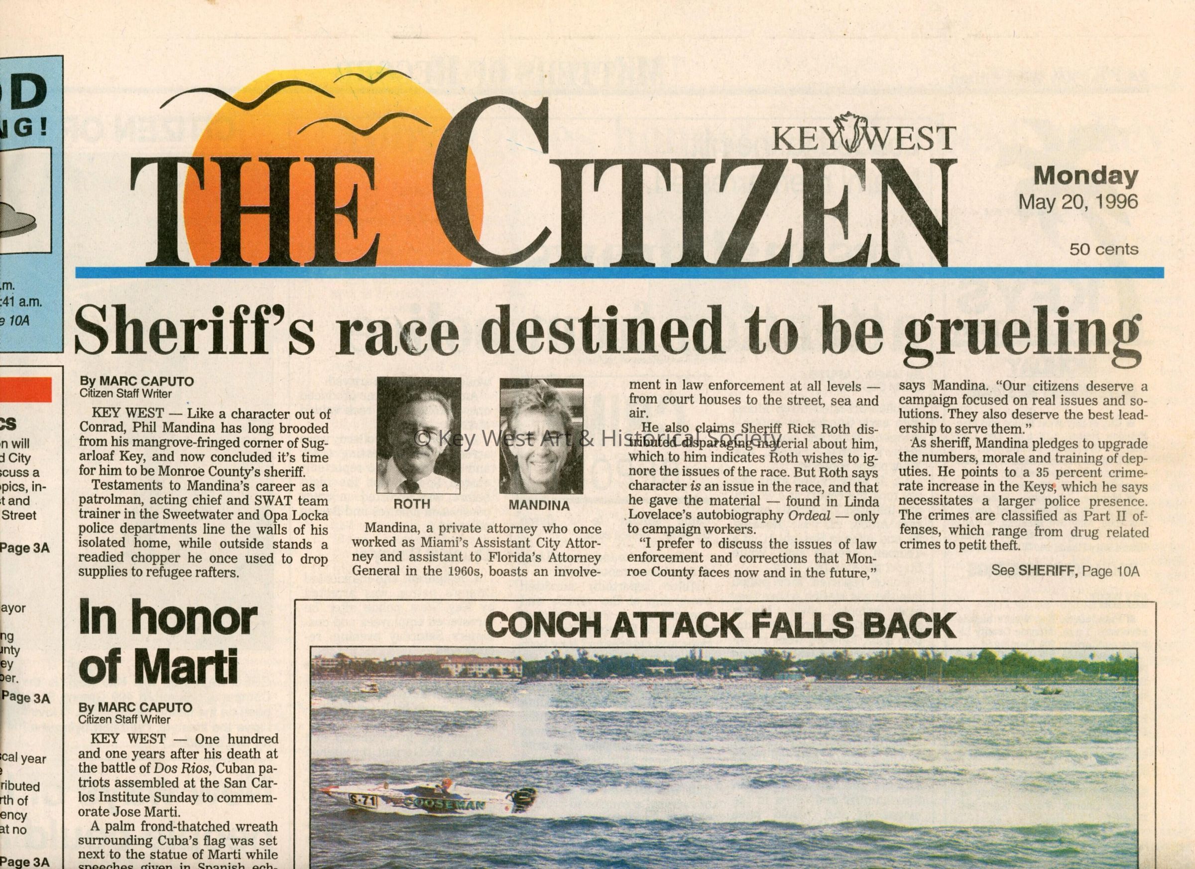 An article in the Key West Citizen that reads Spotlight turns on Fantasy Fest again. picture number 1