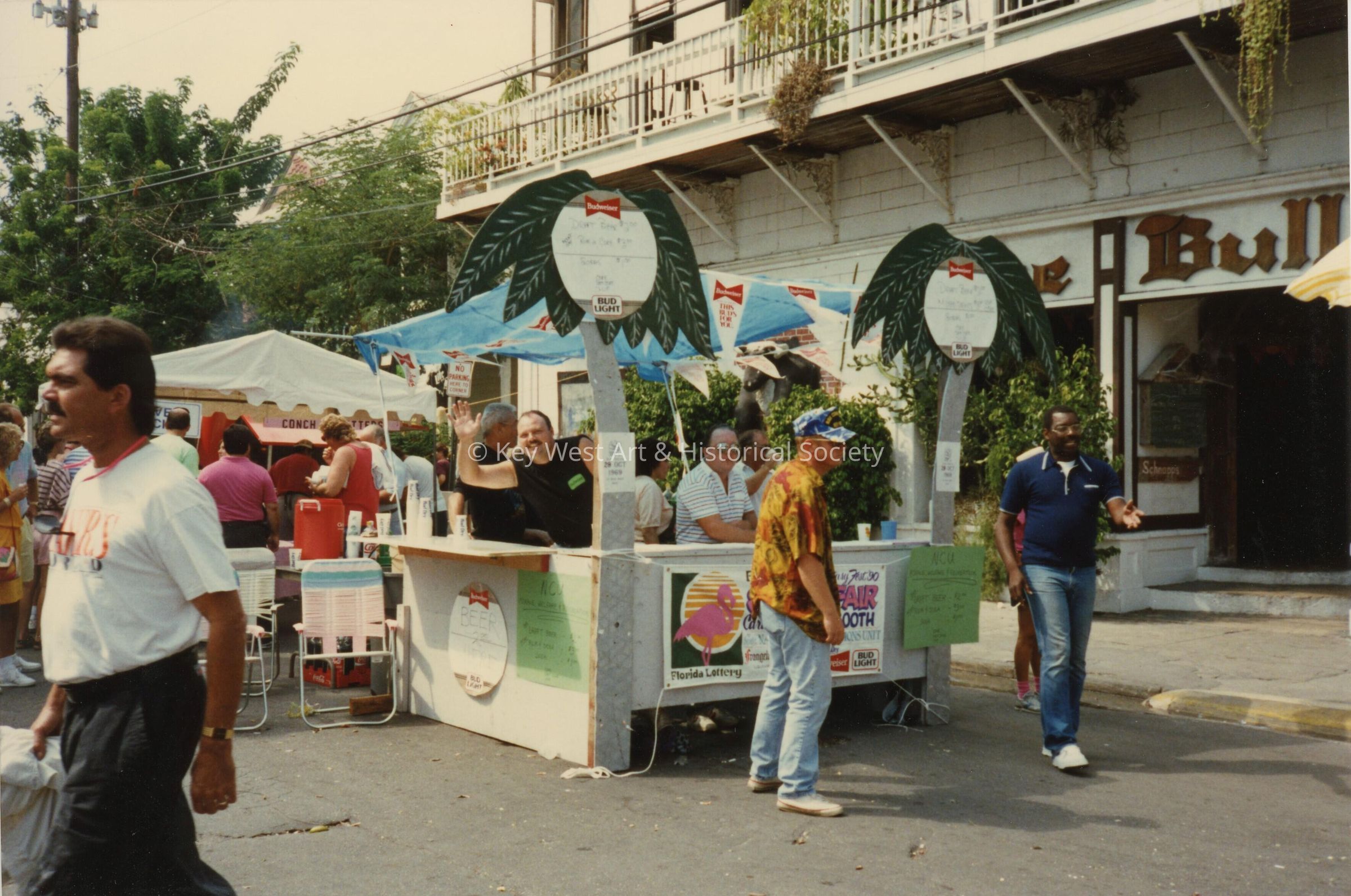 A vendor at the FF street fair.