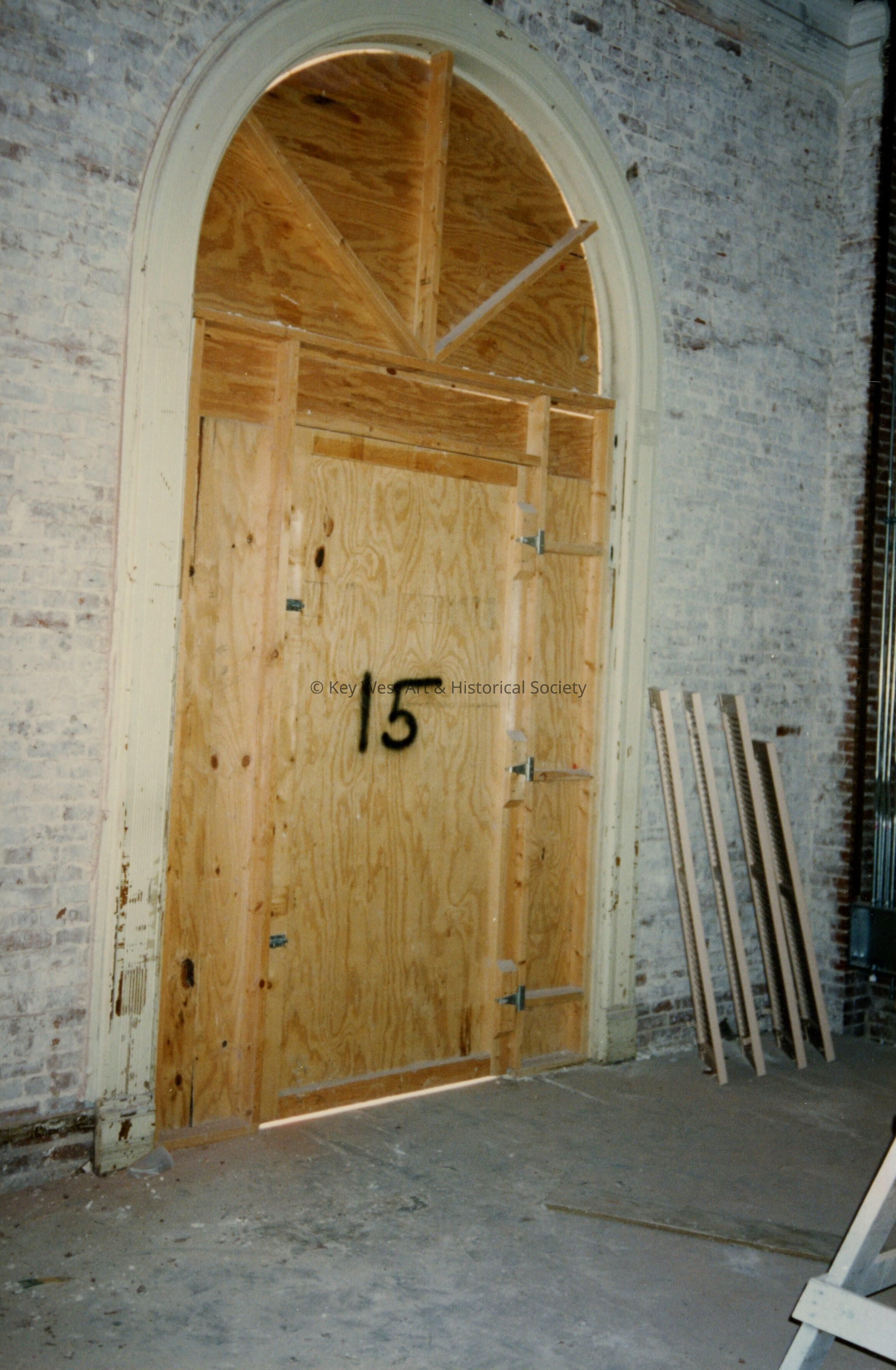 A door labeled number 15.