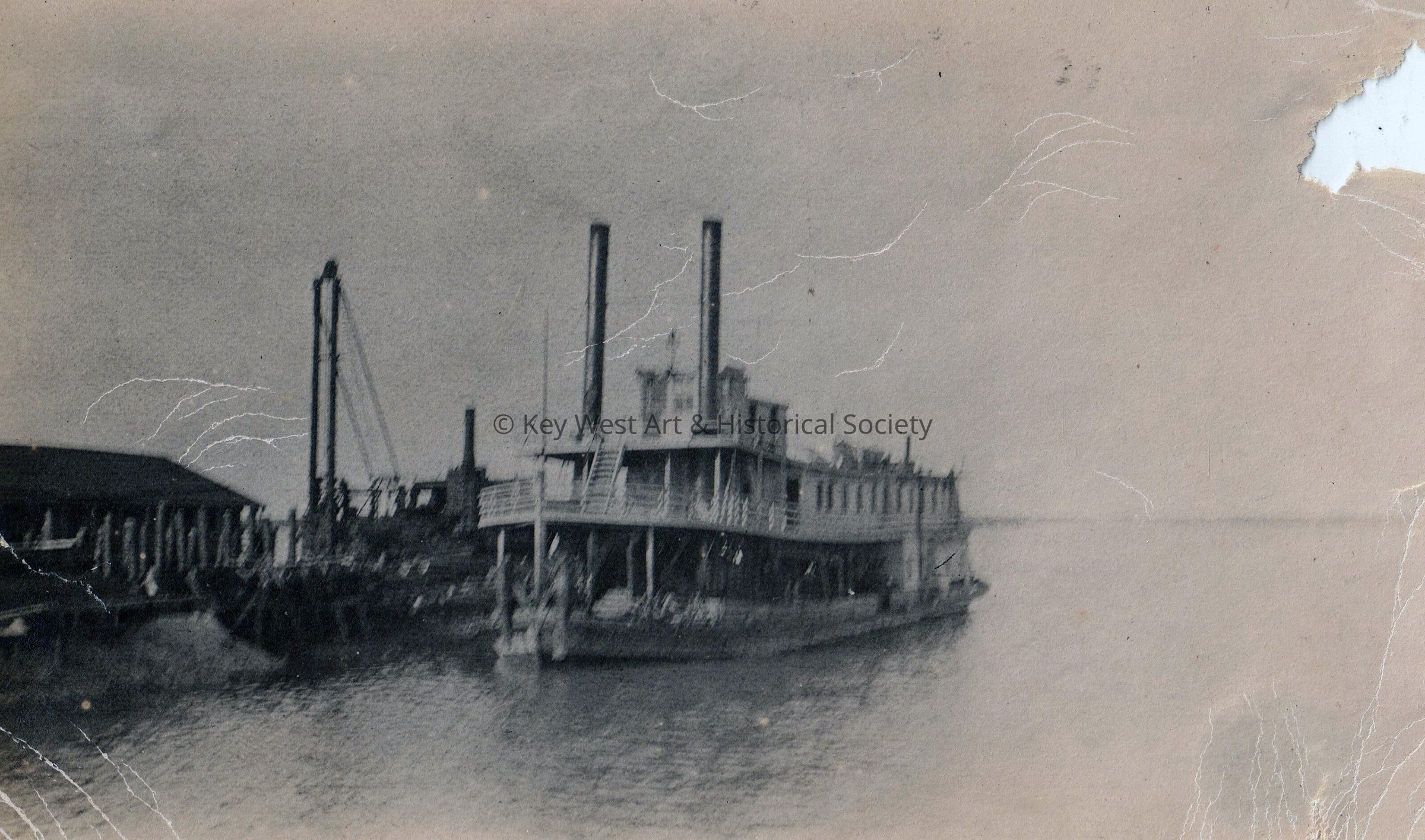 A river boat used in building the railroad picture number 1