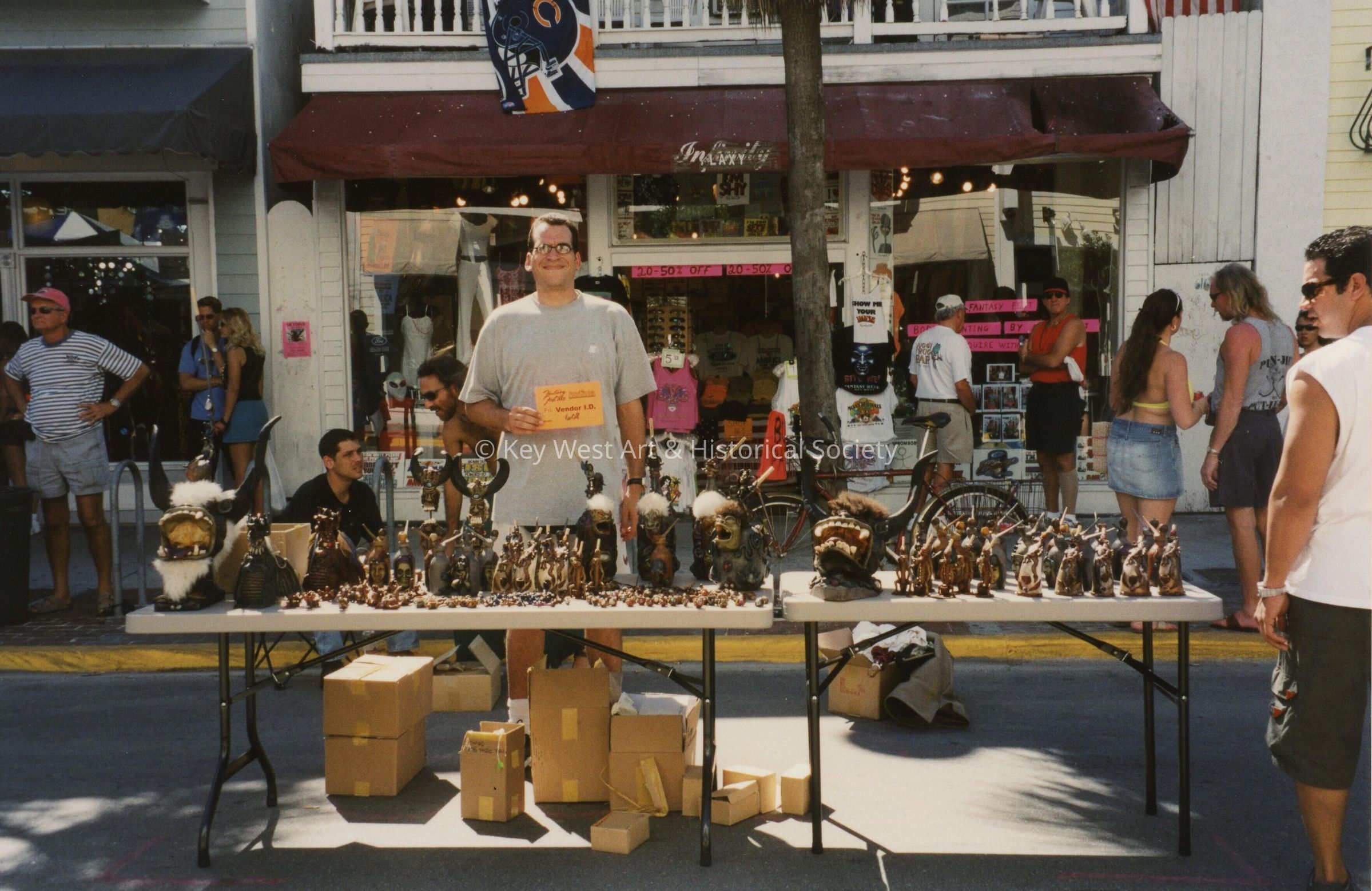 A vendor at the FF street fair.