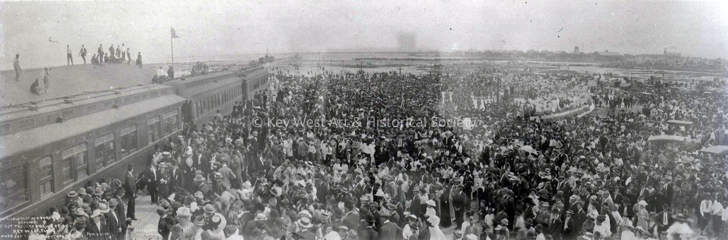 Arrival of the First Florida East Coast Railway Train to Key West; © Key West Art & Historical Society
