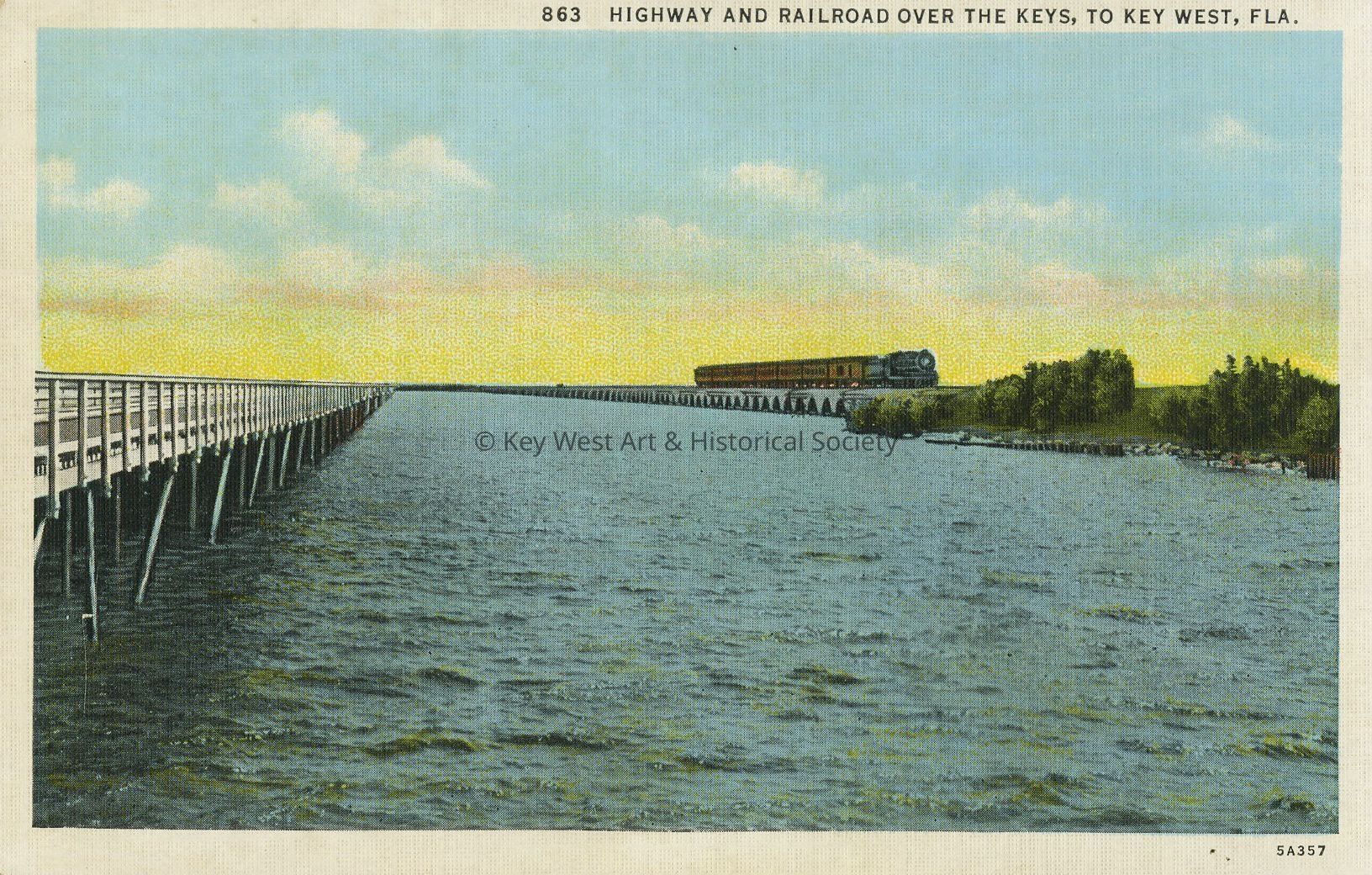 Highway and Railroad Over the Keys, to Key West, Fla.; © Key West Art & Historical Society