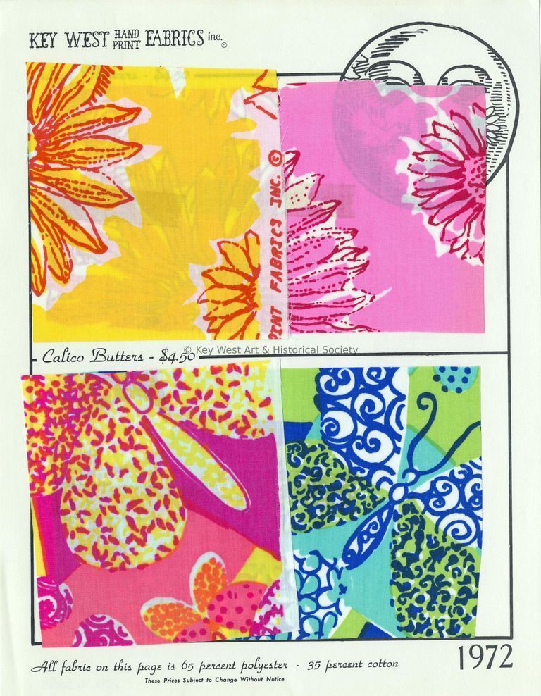 Key West Hand Print Fabrics Material Sample Page picture number 1