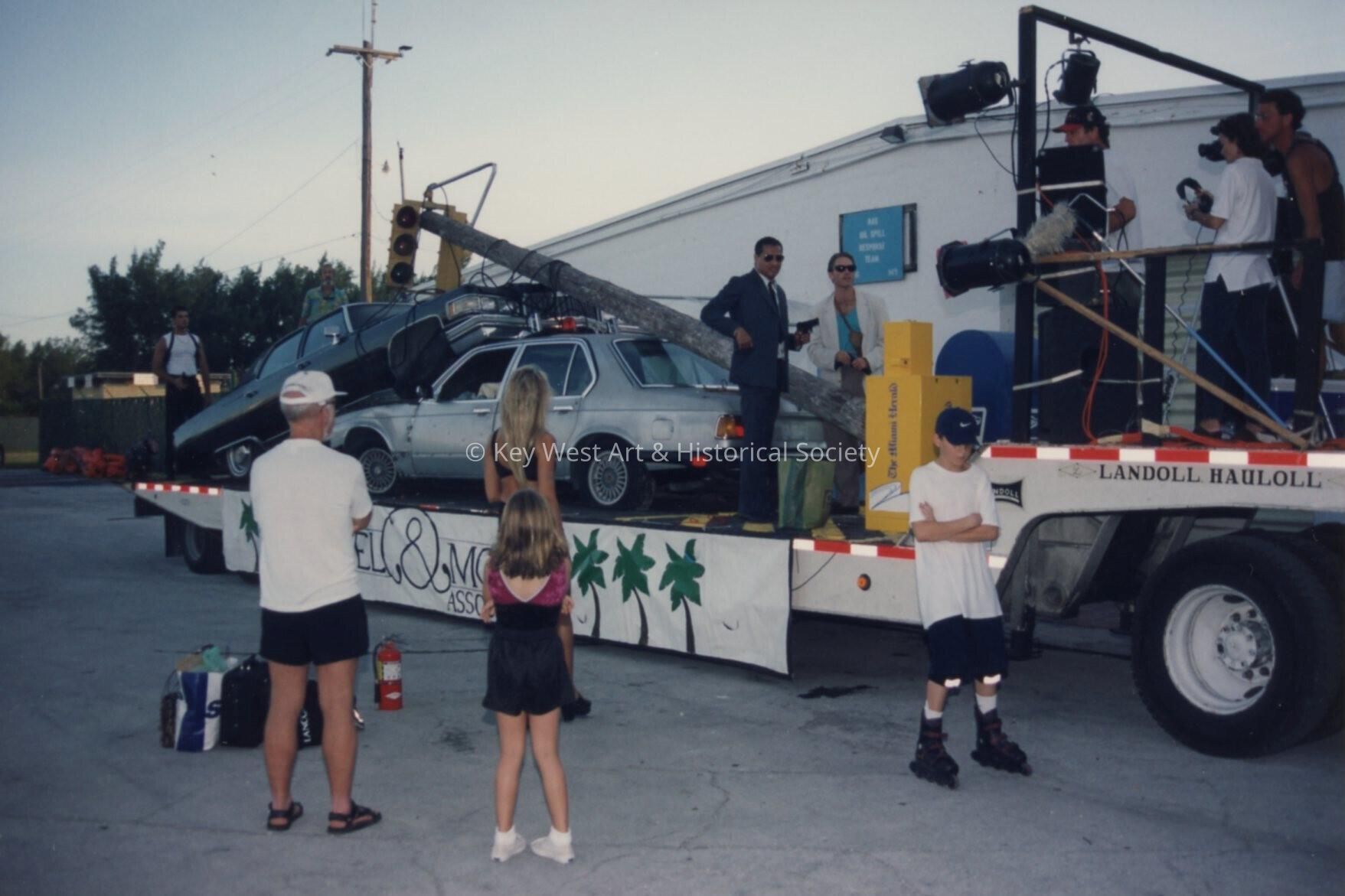 A float that will be in the parade.