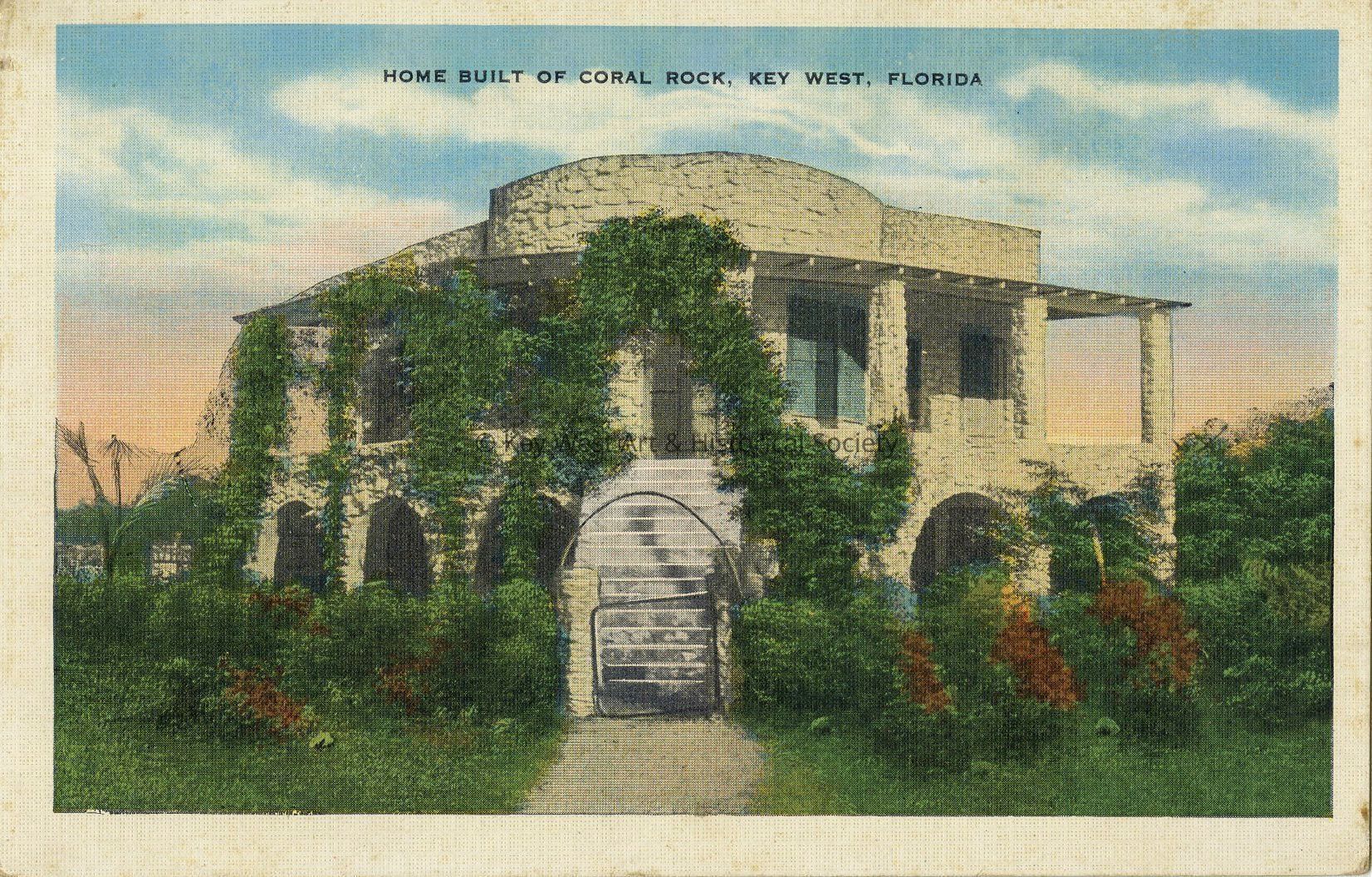 Home Built of Coral Rock, Key West, Florida; © Key West Art & Historical Society