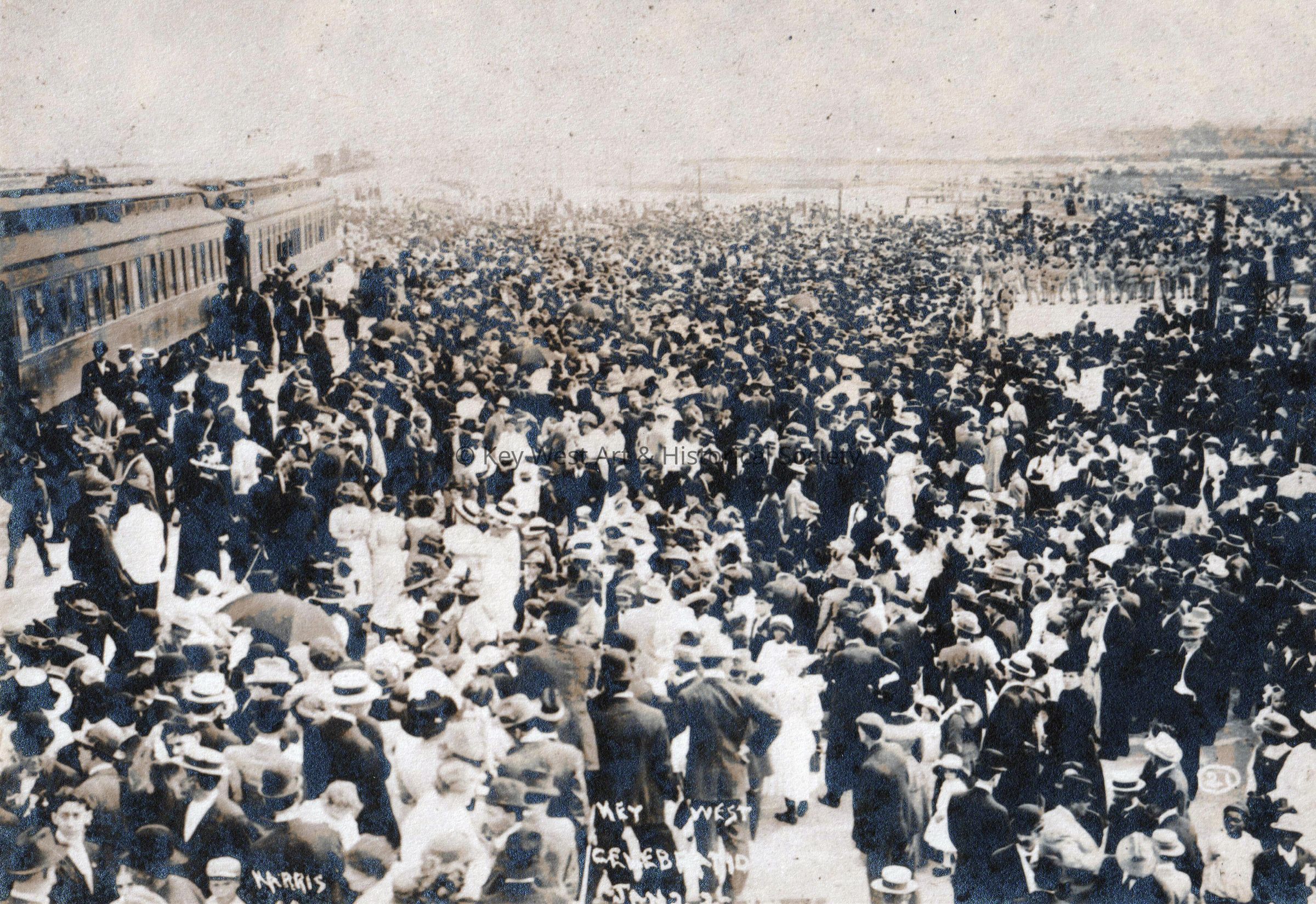 Arrival of the First Overseas Railway Train to Key West; © Key West Art & Historical Society