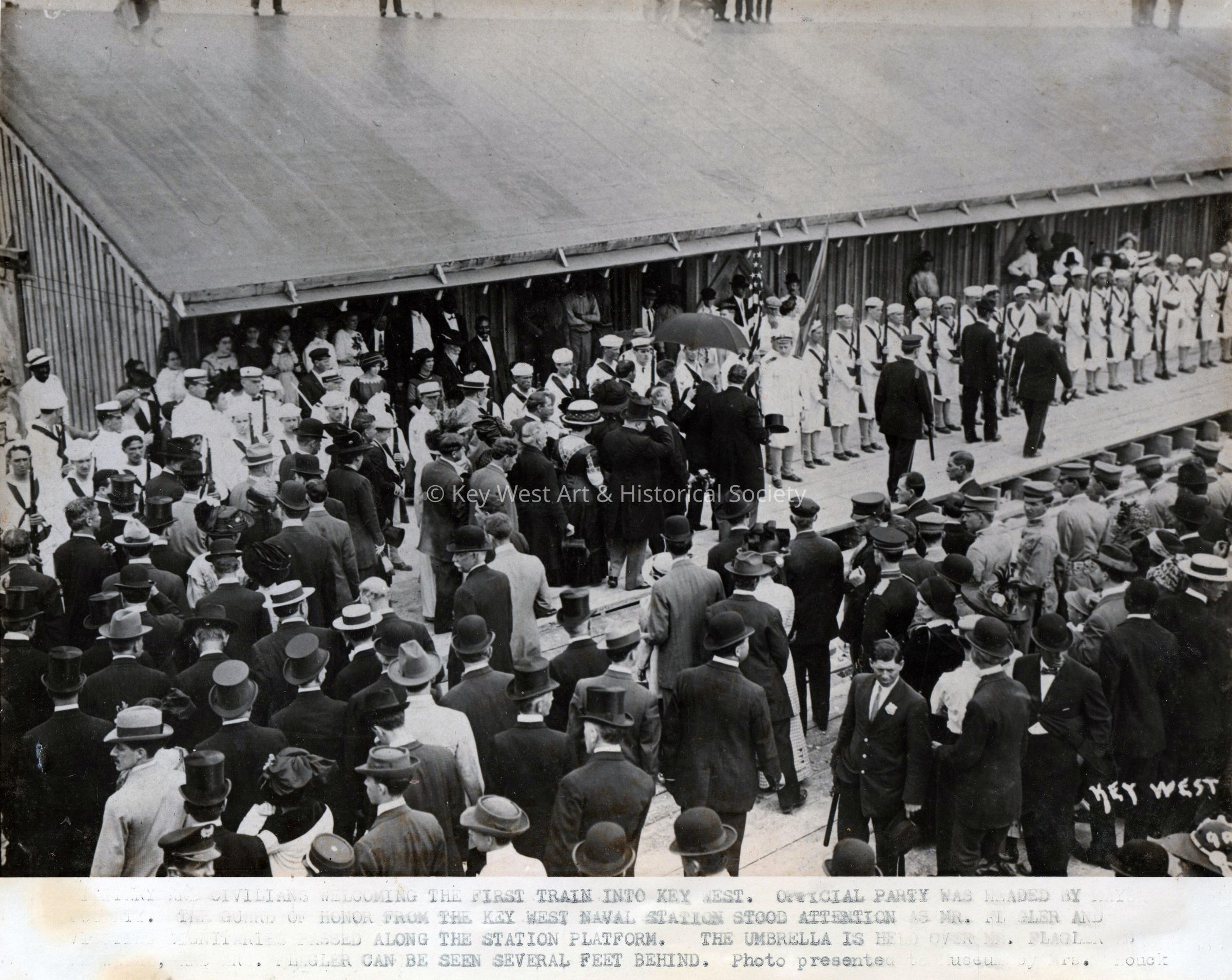 Arrival of the First Overseas Railway Train in Key West; © Key West Art & Historical Society
