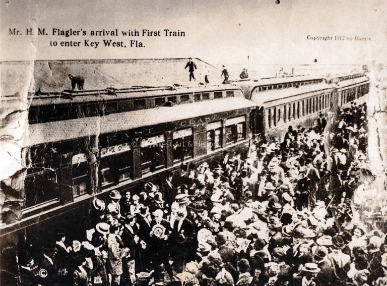          Arrival of the First Florida East Coast Railway Train in Key West; © Key West Art & Historical Society
   