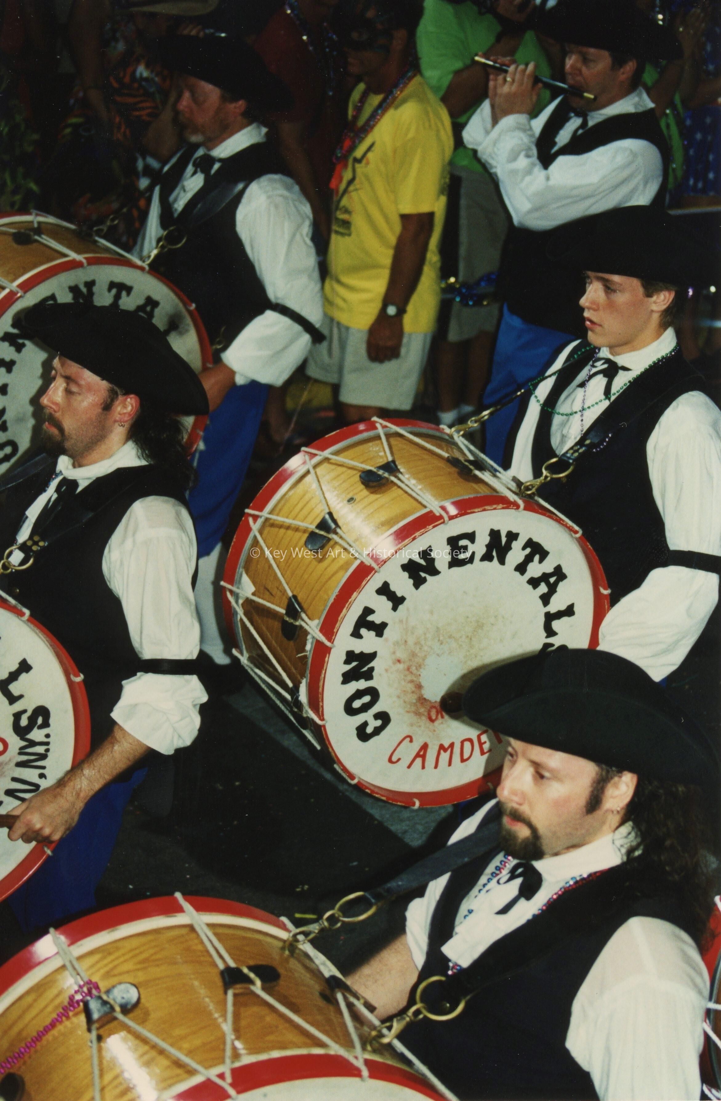 A band playing in the parade.