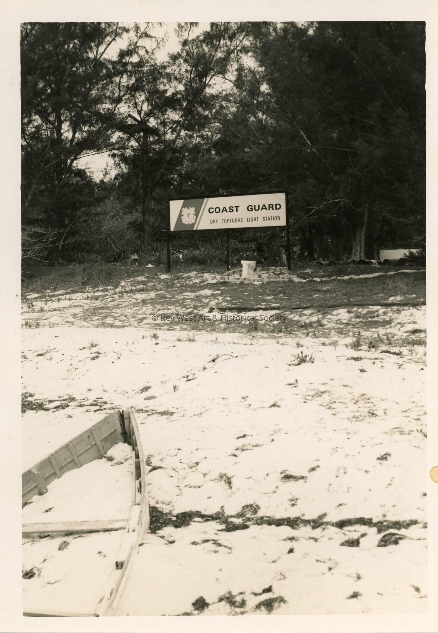 A USCG sign