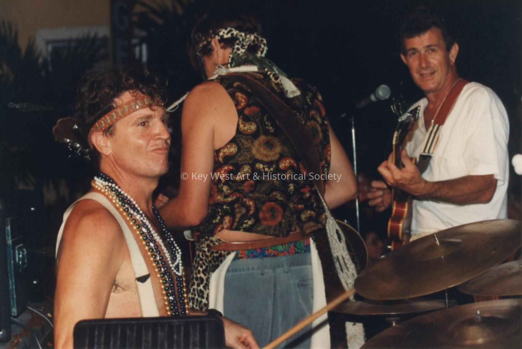 An unknown band playing.