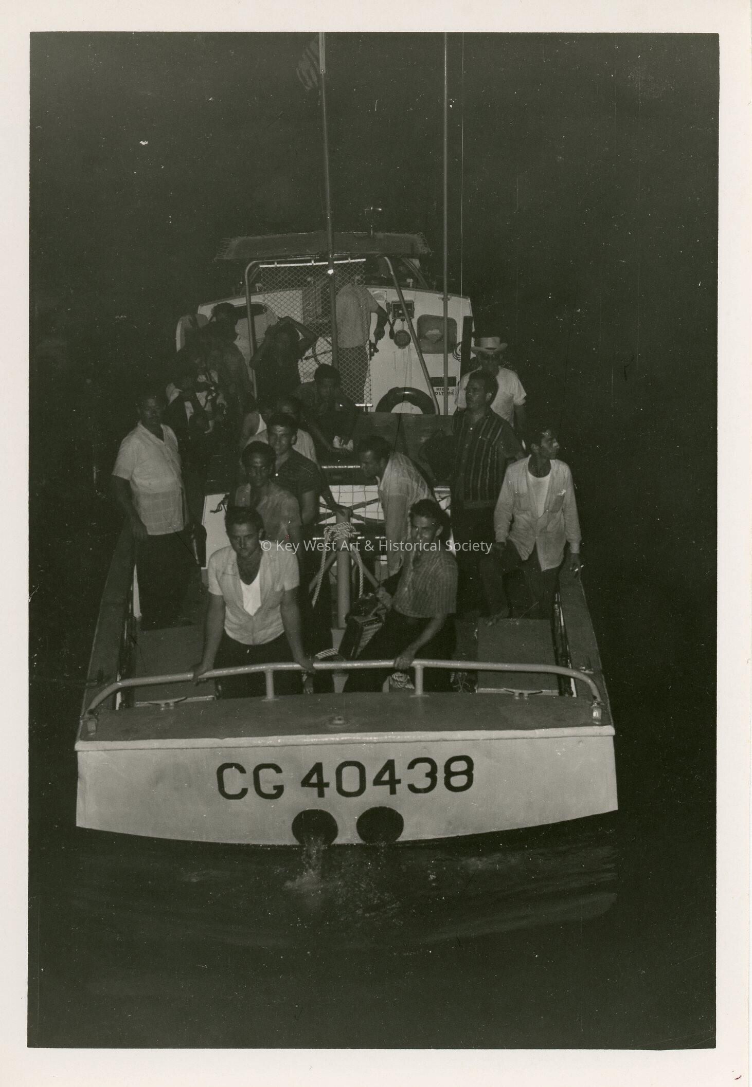 A group of people on a boat