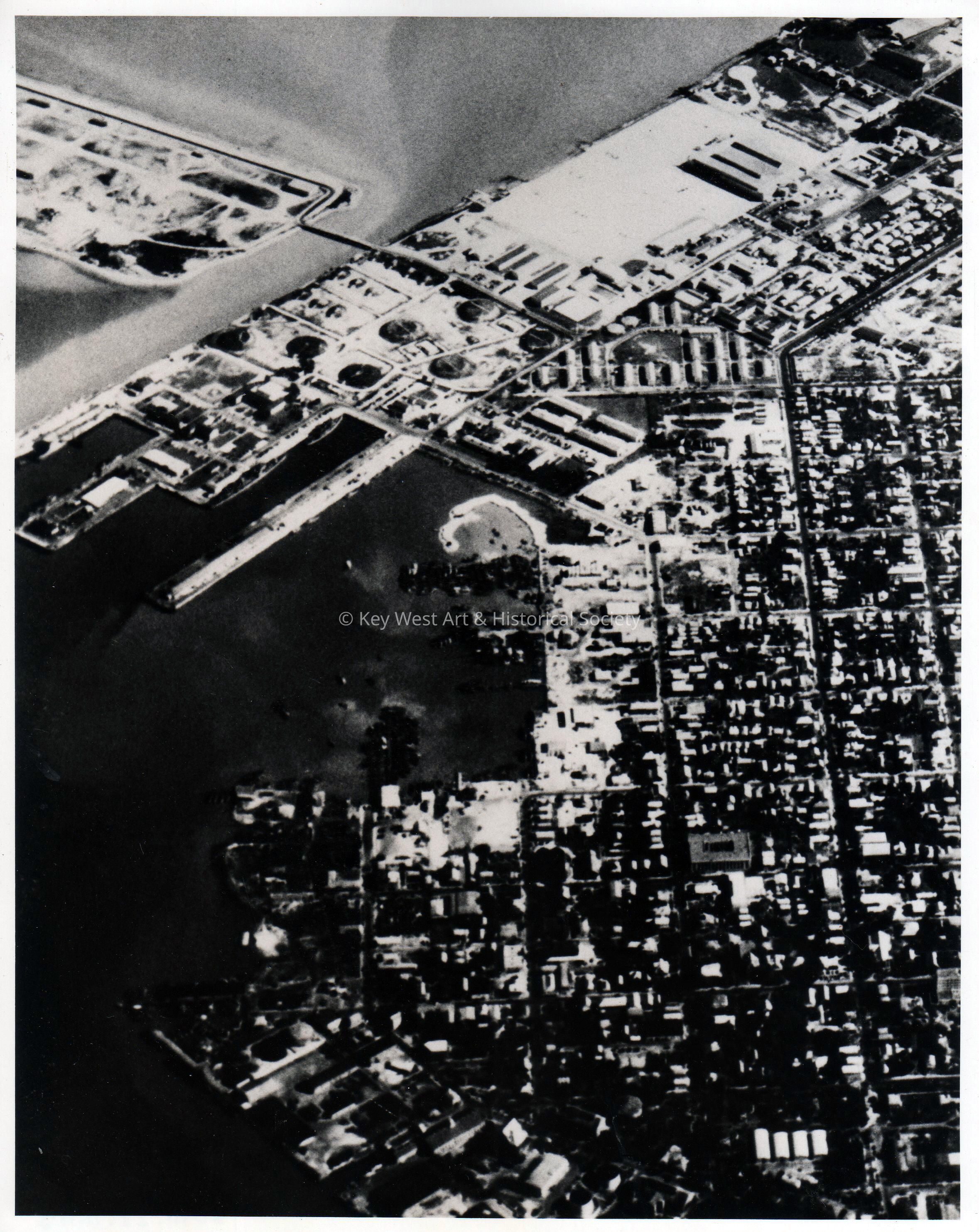Aerial View of Key West and Trumbo Point; © Key West Art & Historical Society