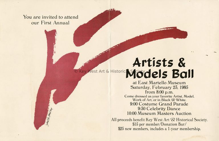 'Artists & Models Ball' Poster; © Key West Art & Historical Society