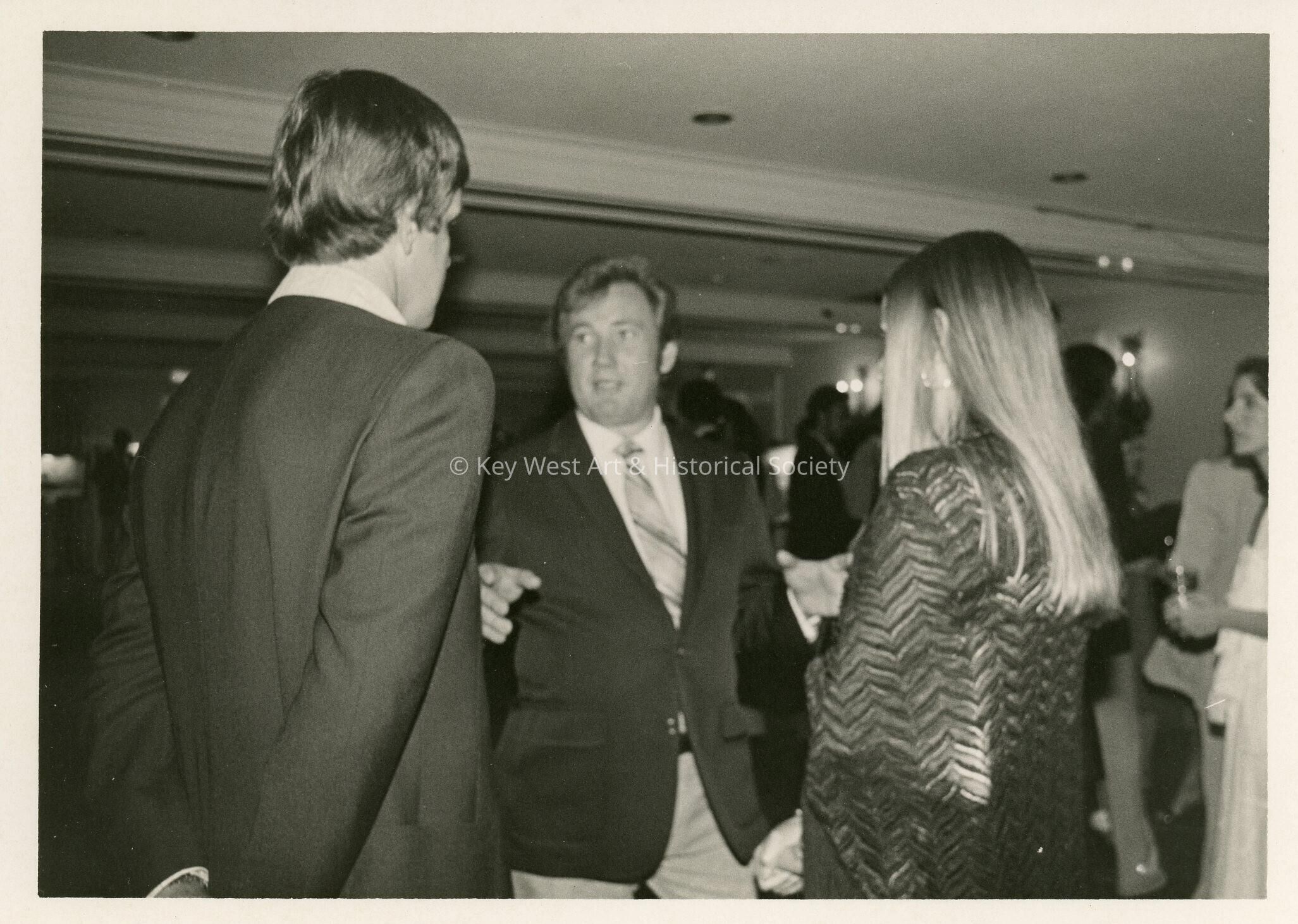 Unknown people talking