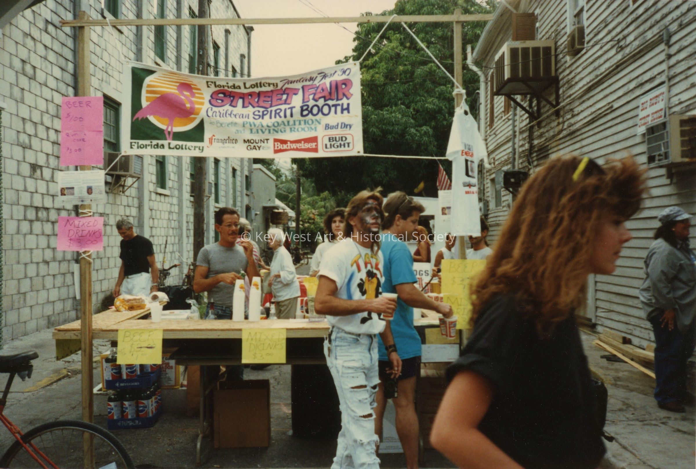 A street booth at the FF street fair.