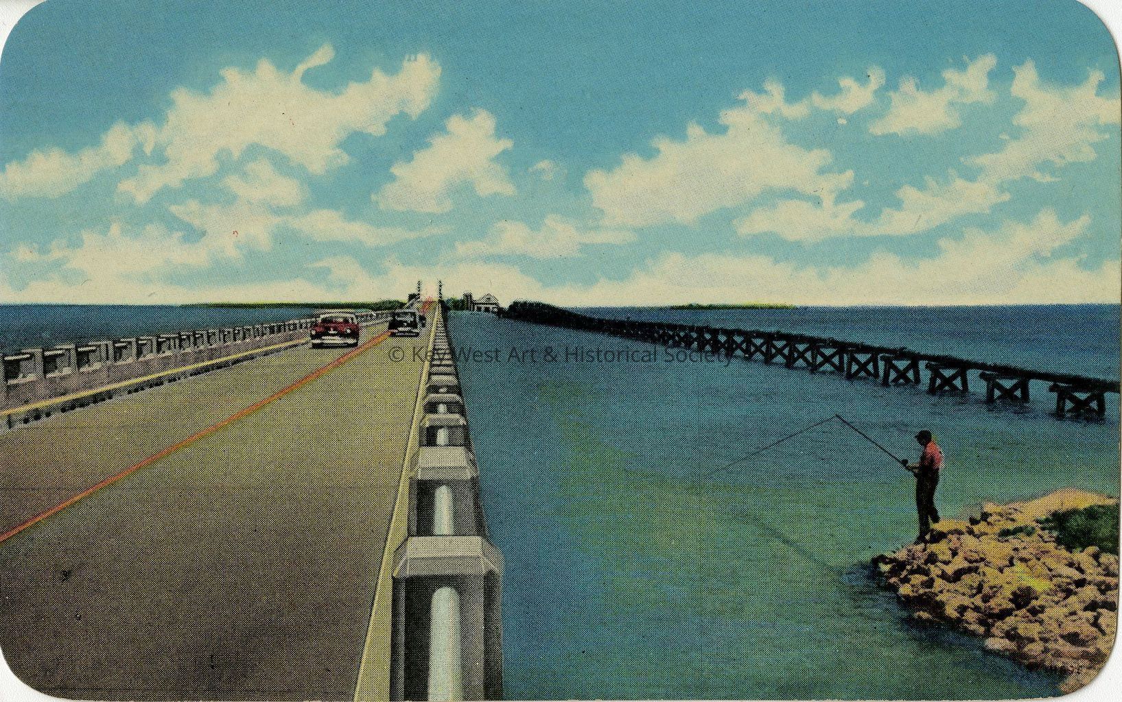 Fishing at Indian Key Bridge; © Key West Art & Historical Society