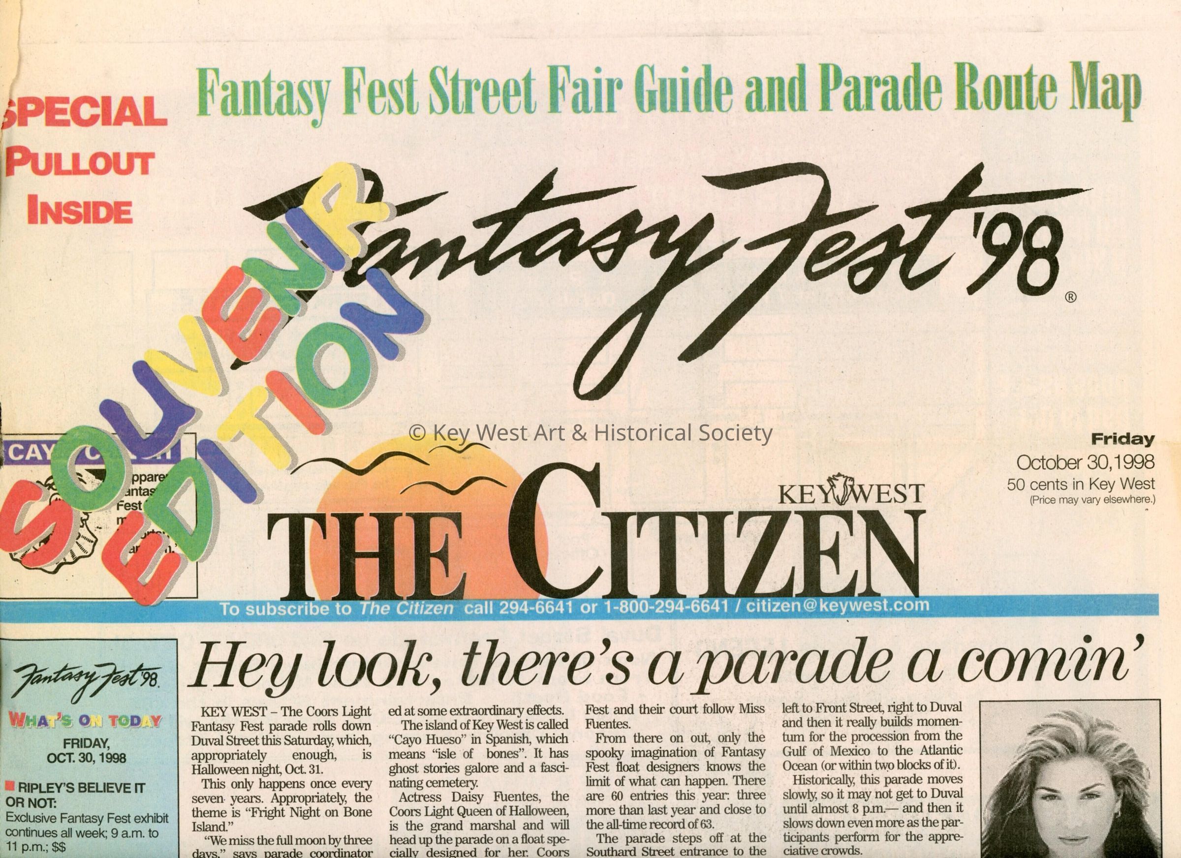 A few articles in the Key West Citizen about Fantasy Fest.
