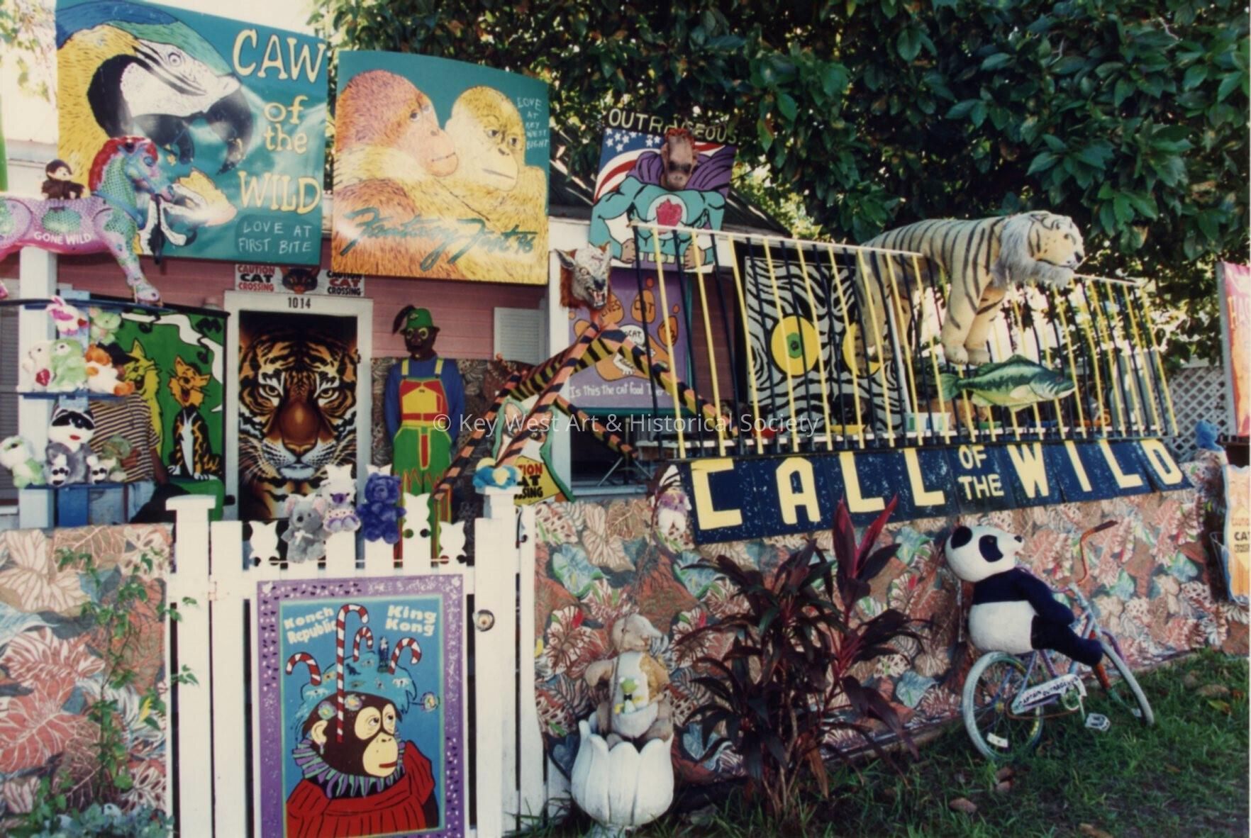 A house decorated for Fantasy Fest.