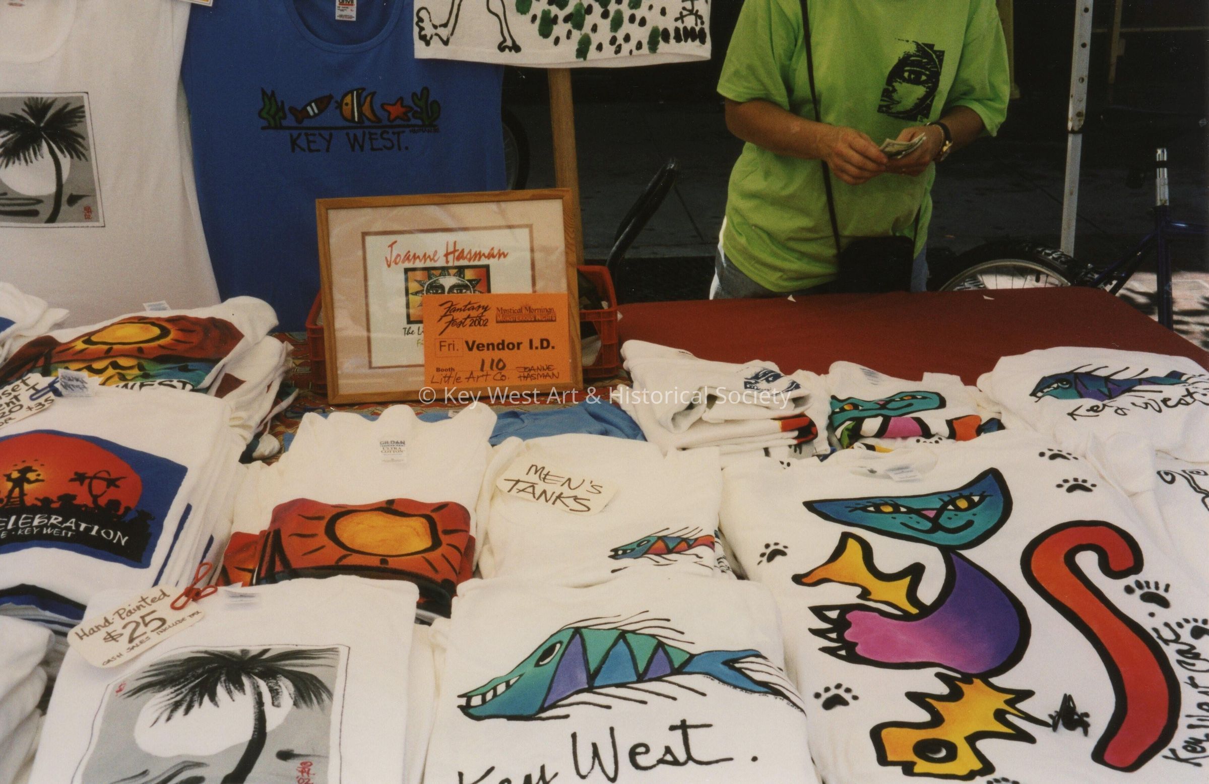 A vendor at the FF street fair.