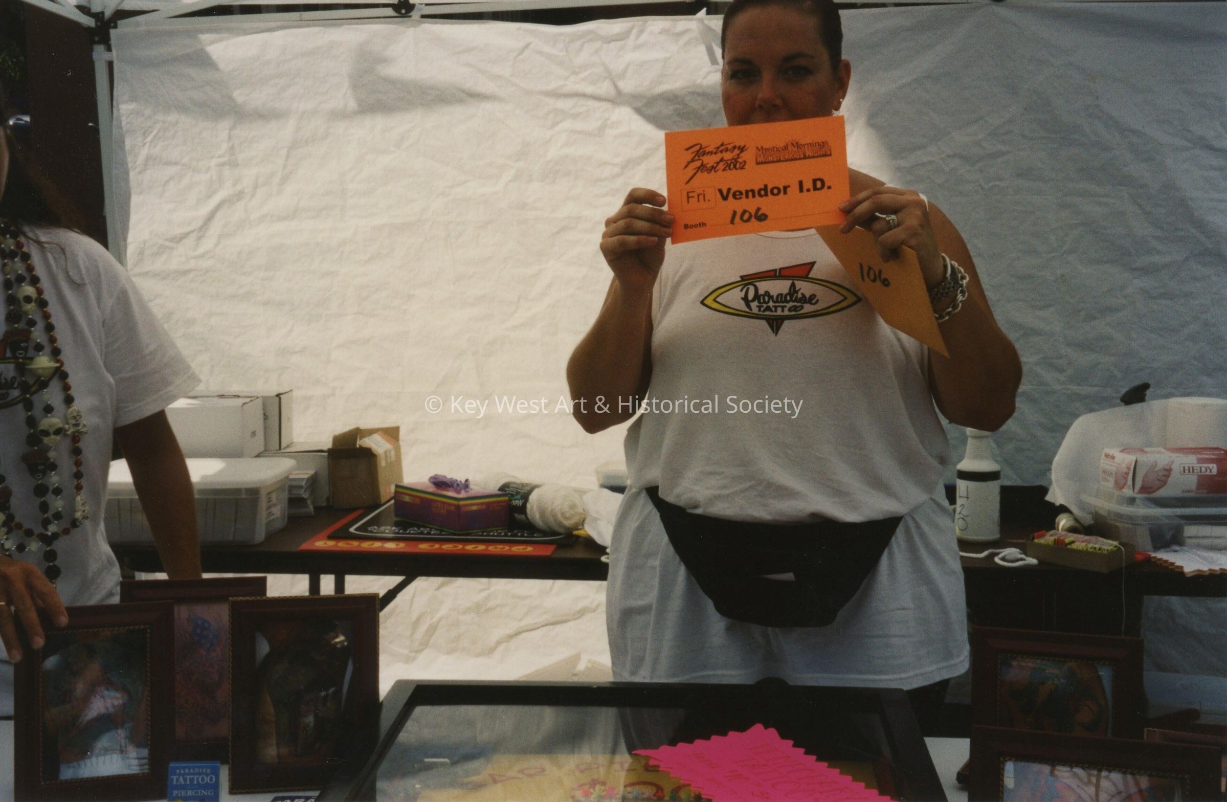 A vendor at the FF street fair.