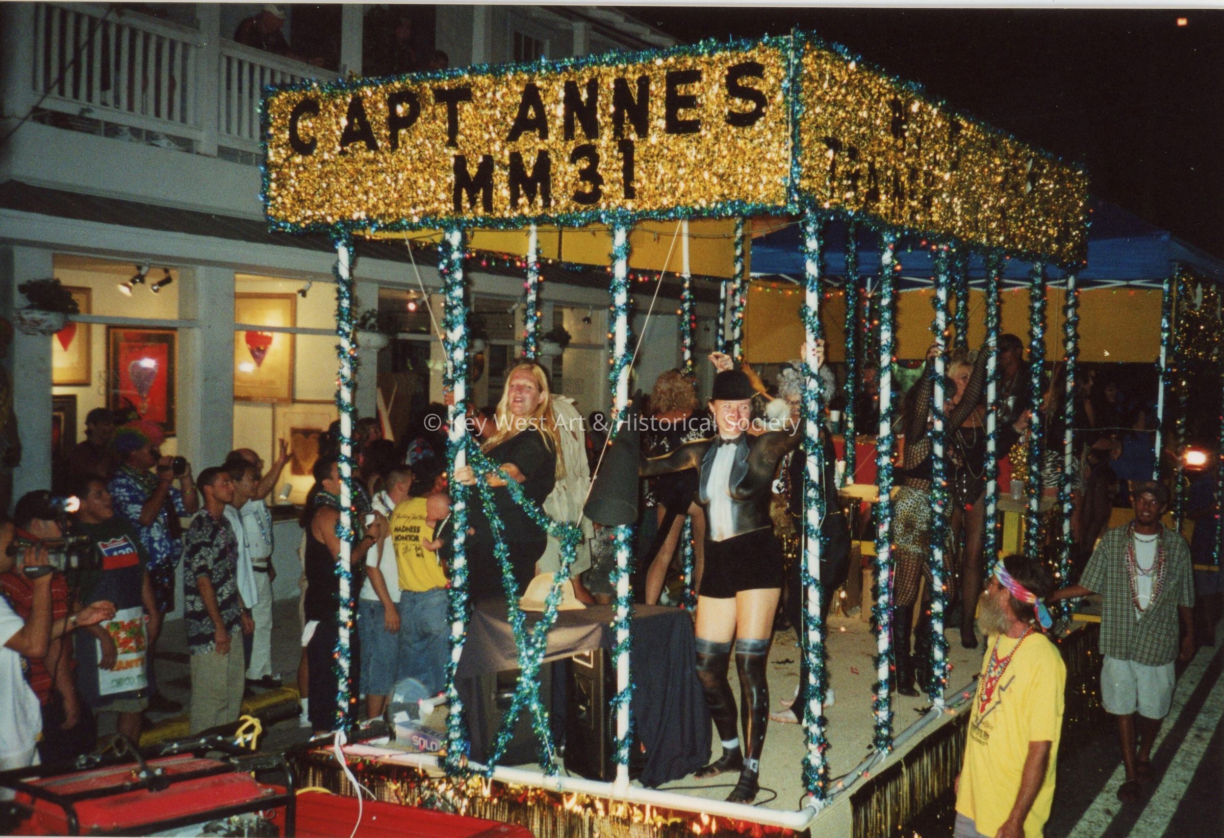 A float in the parade that reads Capt. Anne's MM 31.