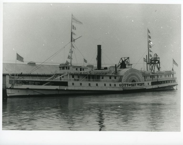 CITY OF KEY WEST Side Paddle Steamer; © Key West Art & Historical Society