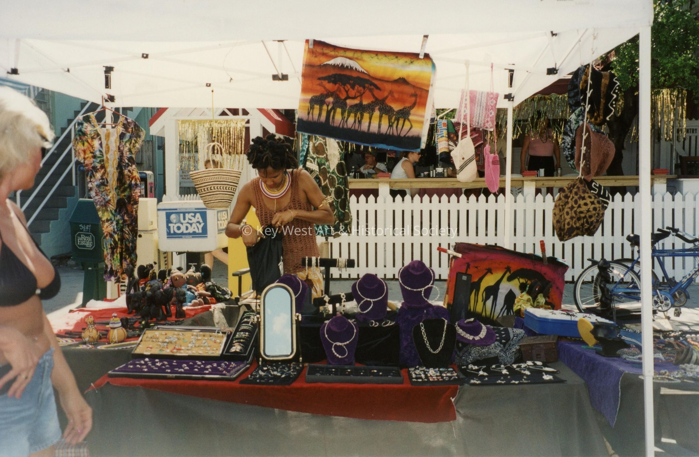 A vendor at the FF street fair.