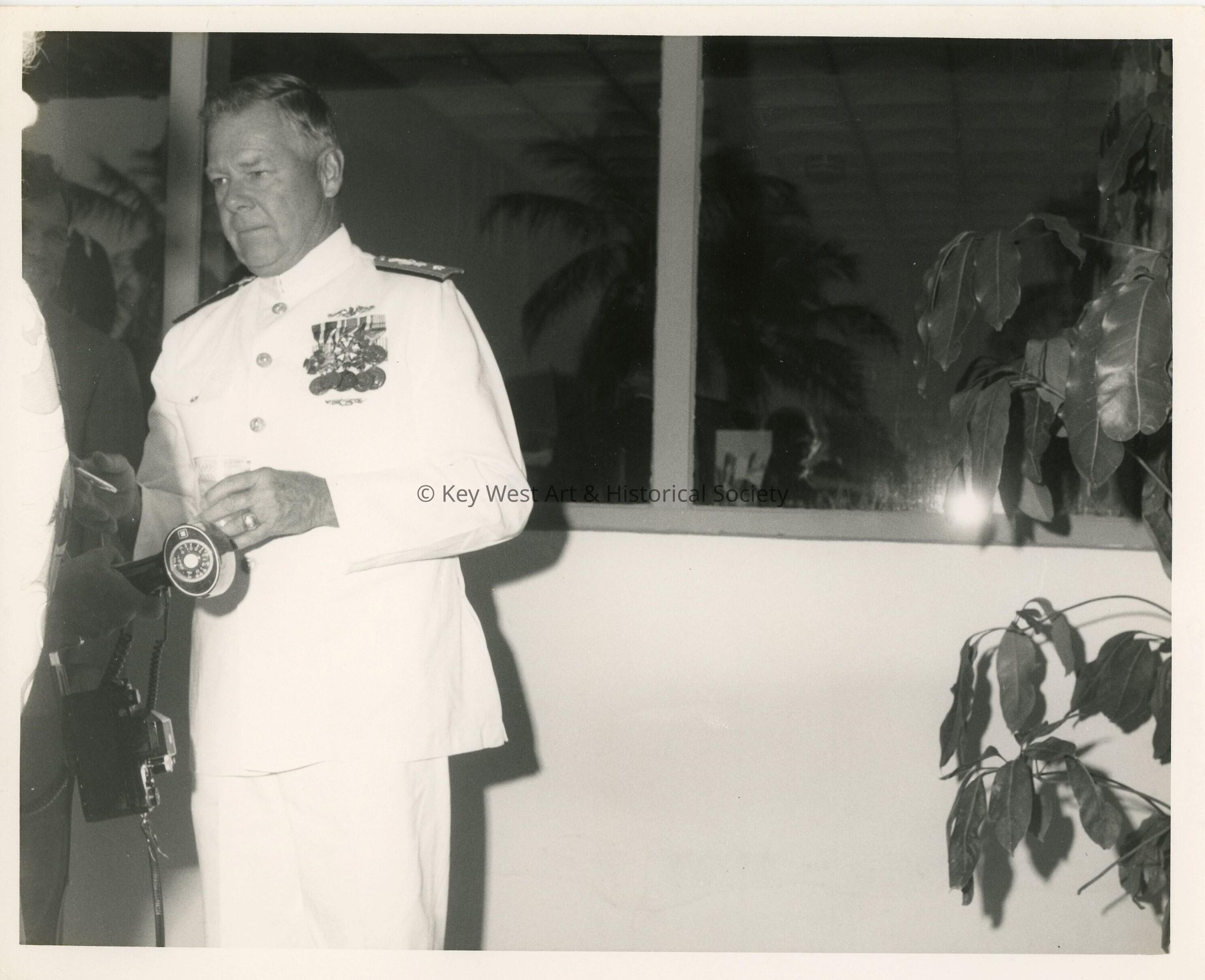 An unknown man in uniform standing