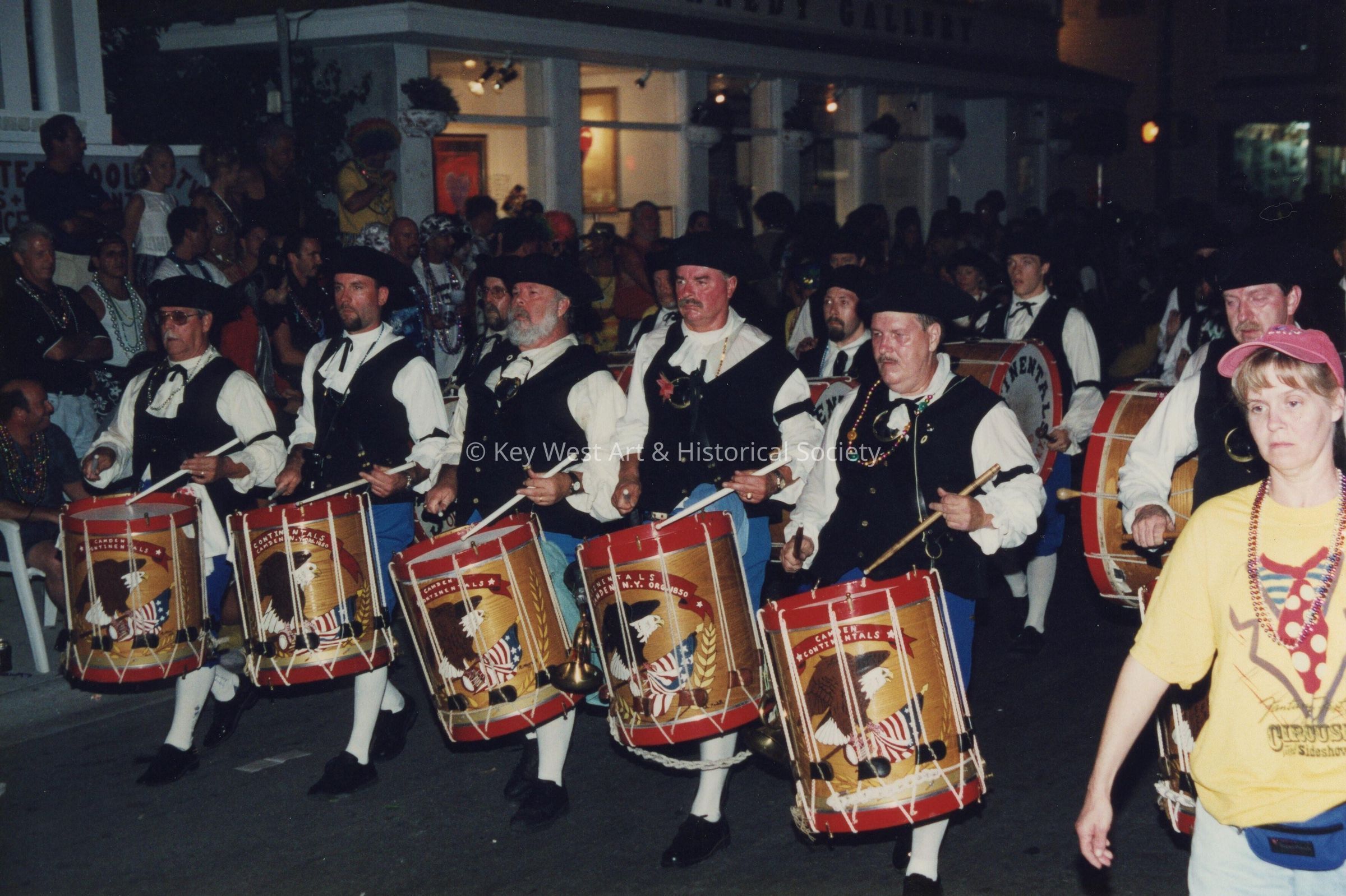 A band playing in the parade.