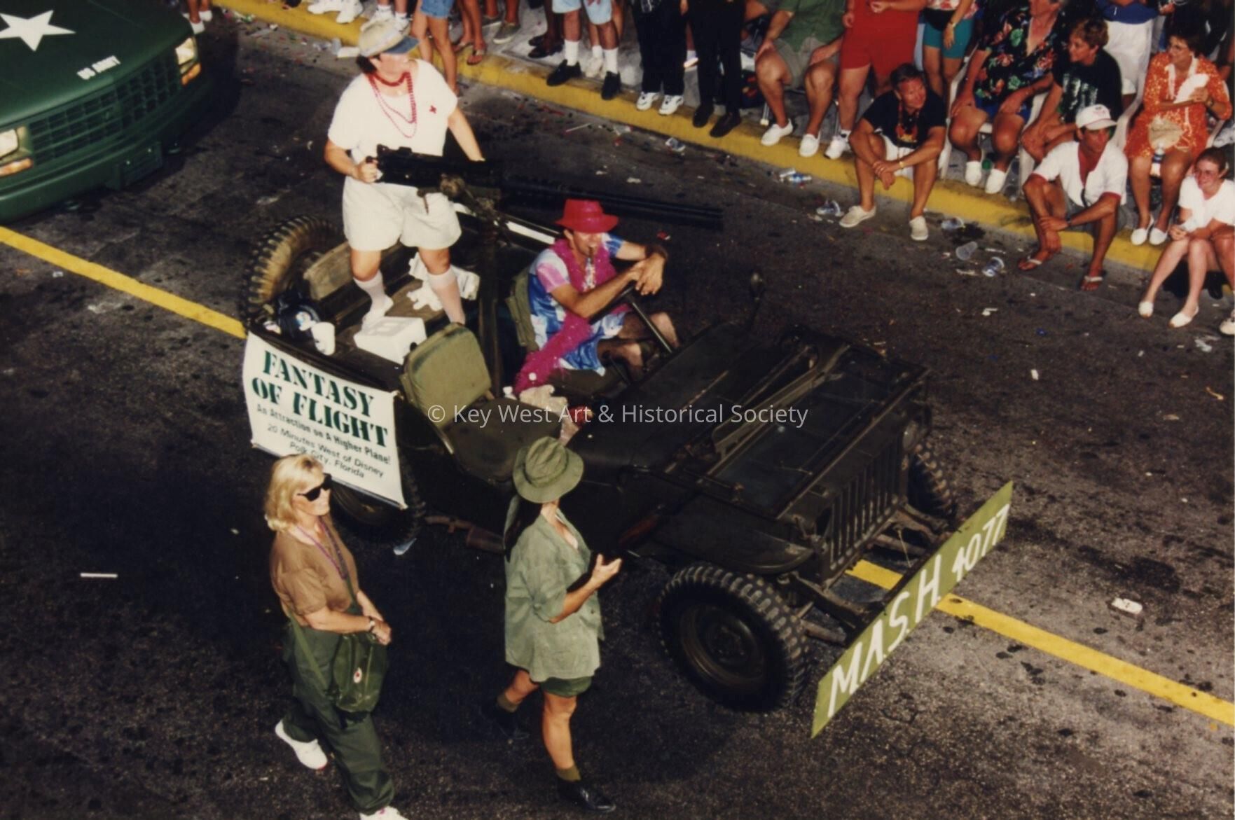 Float in the parade.