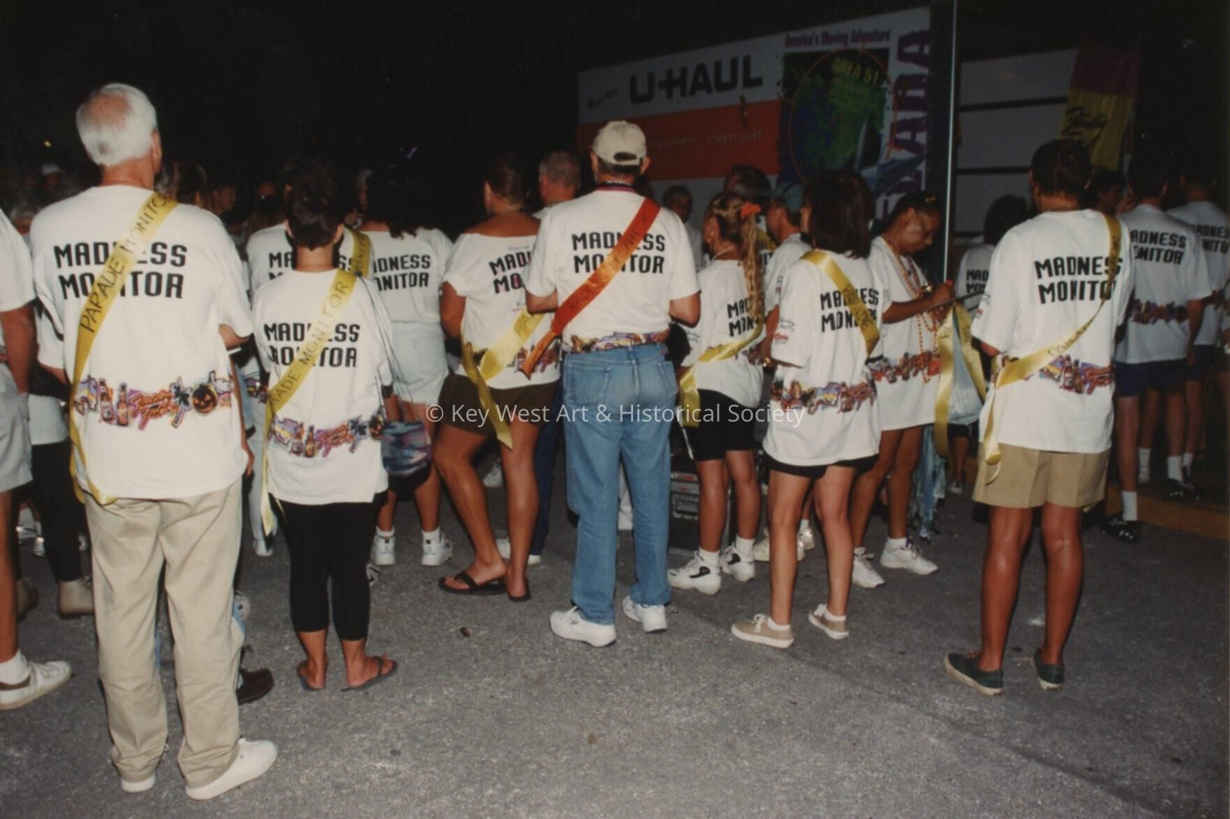A huge group of unknown FF monitors, the shirts read madness monitors.